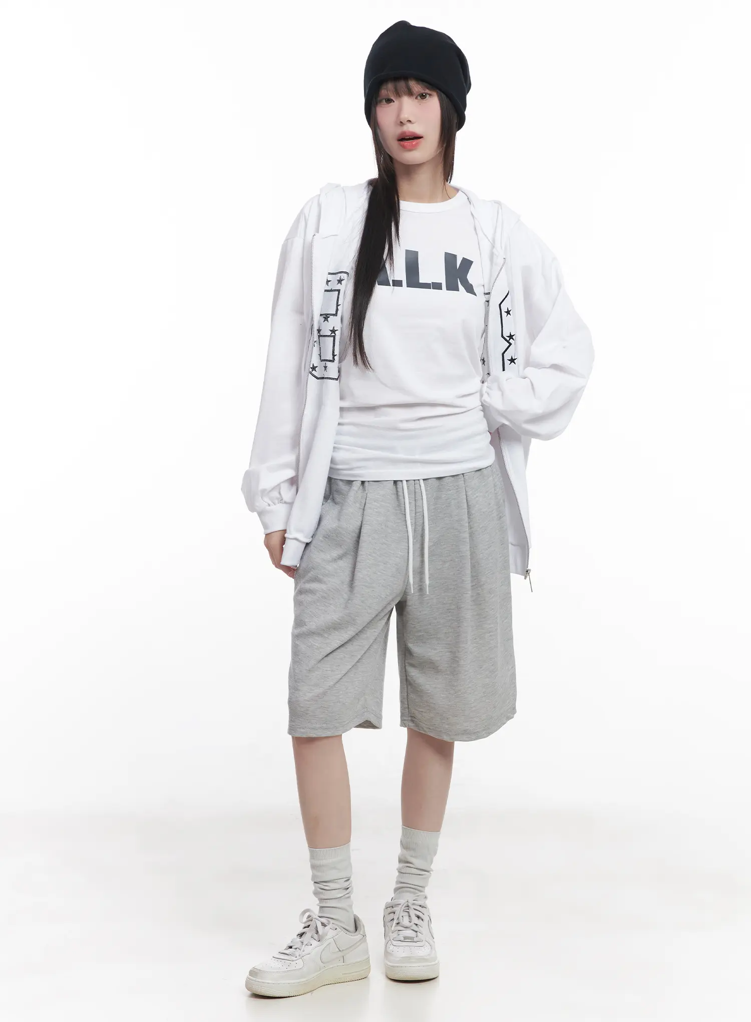 "88" Oversized Zip-Up Hoodie CU519 - Image 12