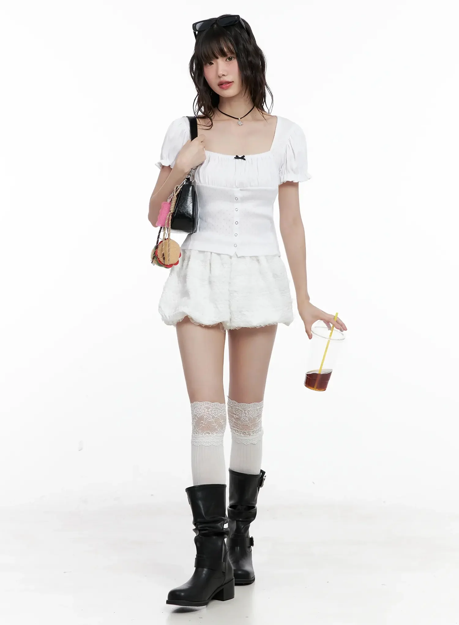 [ACC] Onkapo Teddy with a Ball Black Cord Necklace IG507 - Image 11
