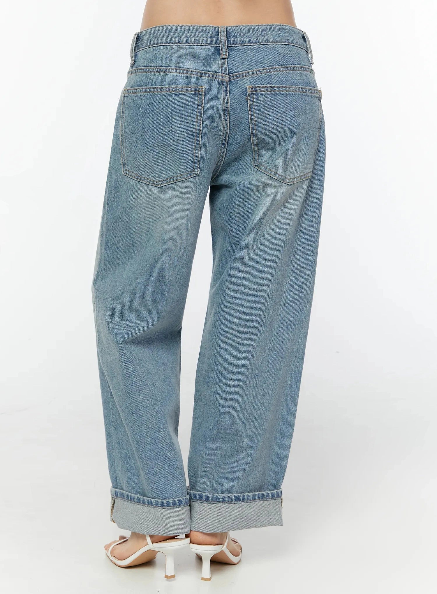 Adeya Cuffed Straight Jeans IU524 - Image 11