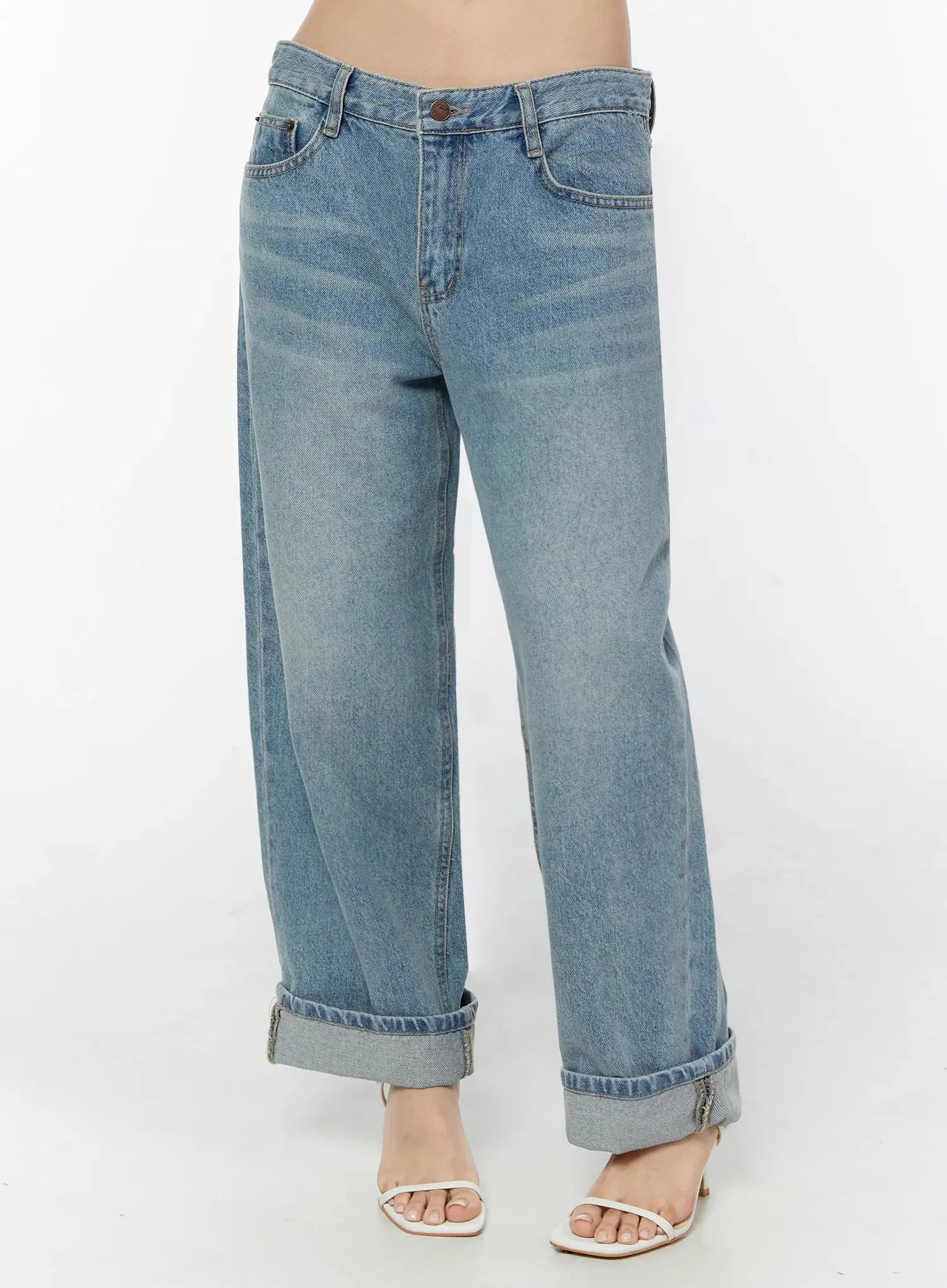 Adeya Cuffed Straight Jeans IU524 - Image 5