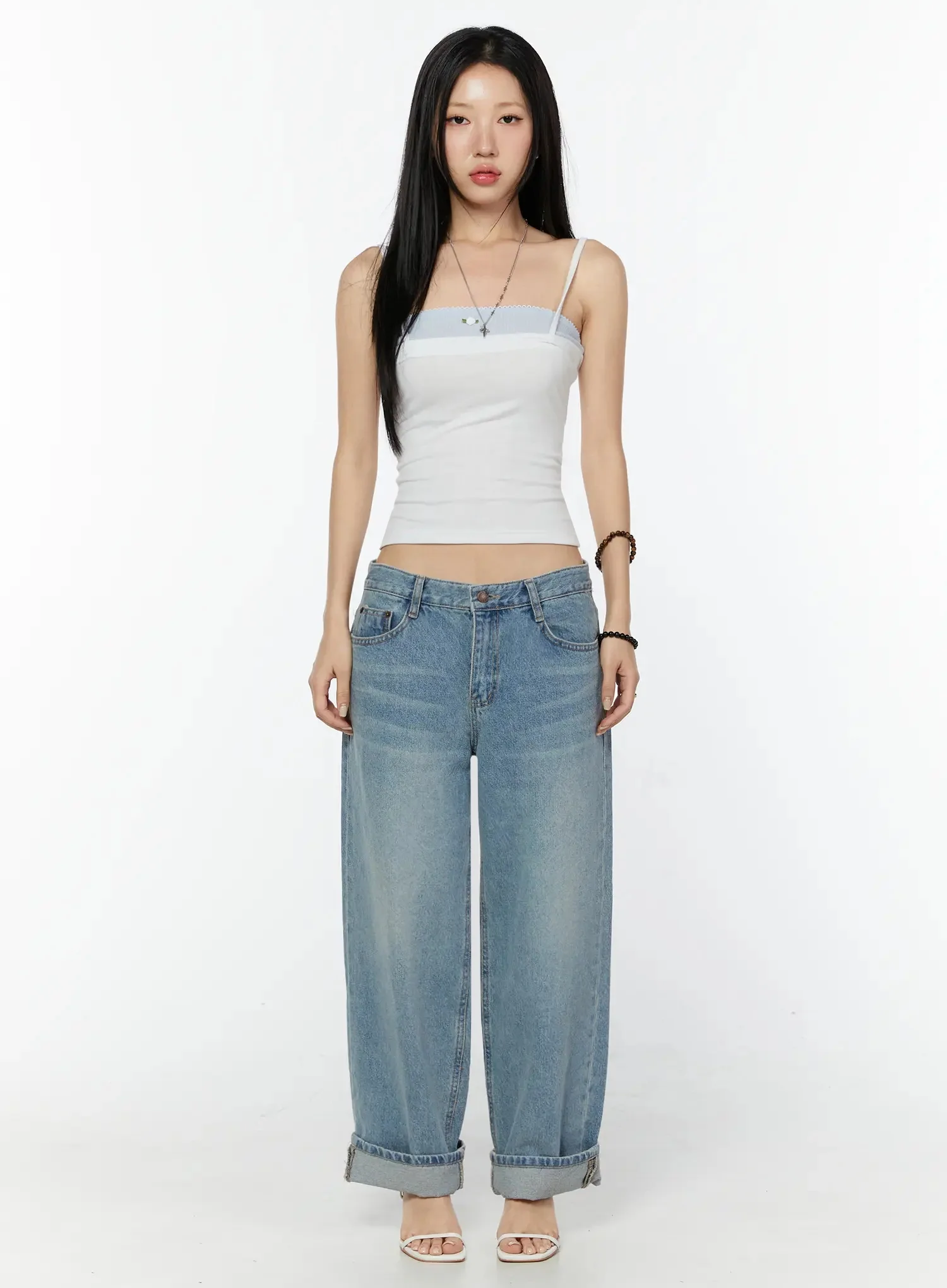 Adeya Cuffed Straight Jeans IU524 - Image 6