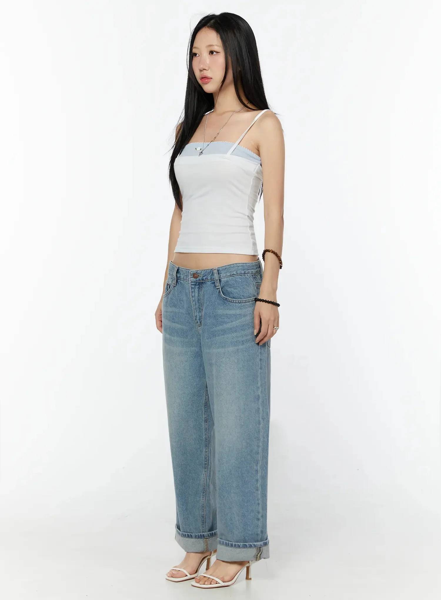 Adeya Cuffed Straight Jeans IU524 - Image 7