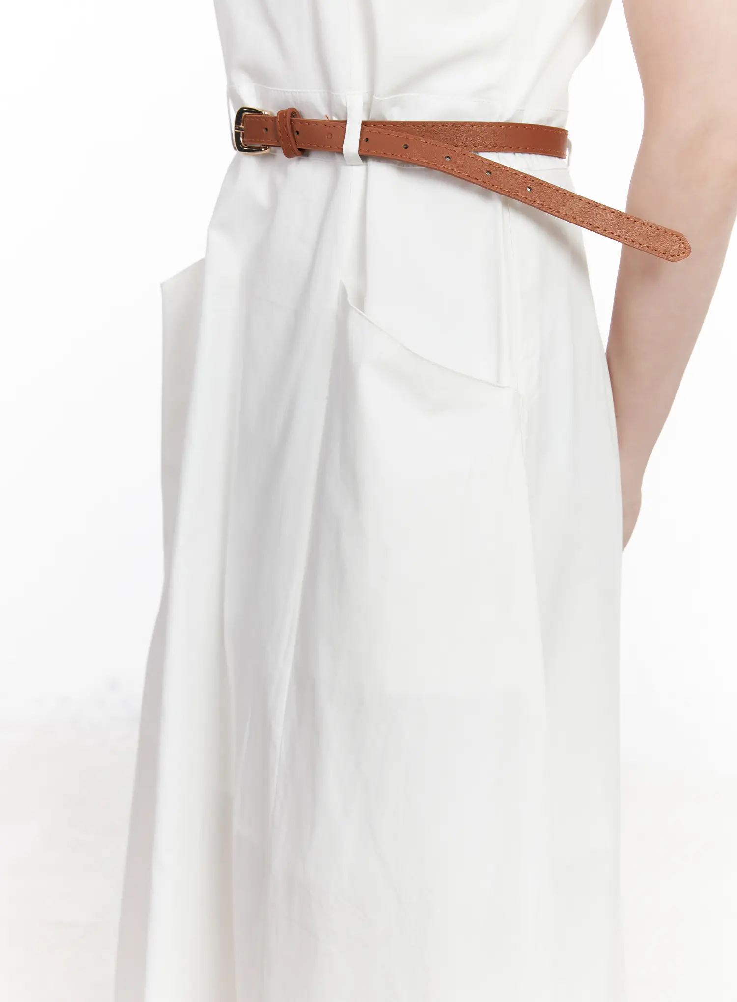 Adjustable Strap Belted Maxi Dress CA509 - Image 5