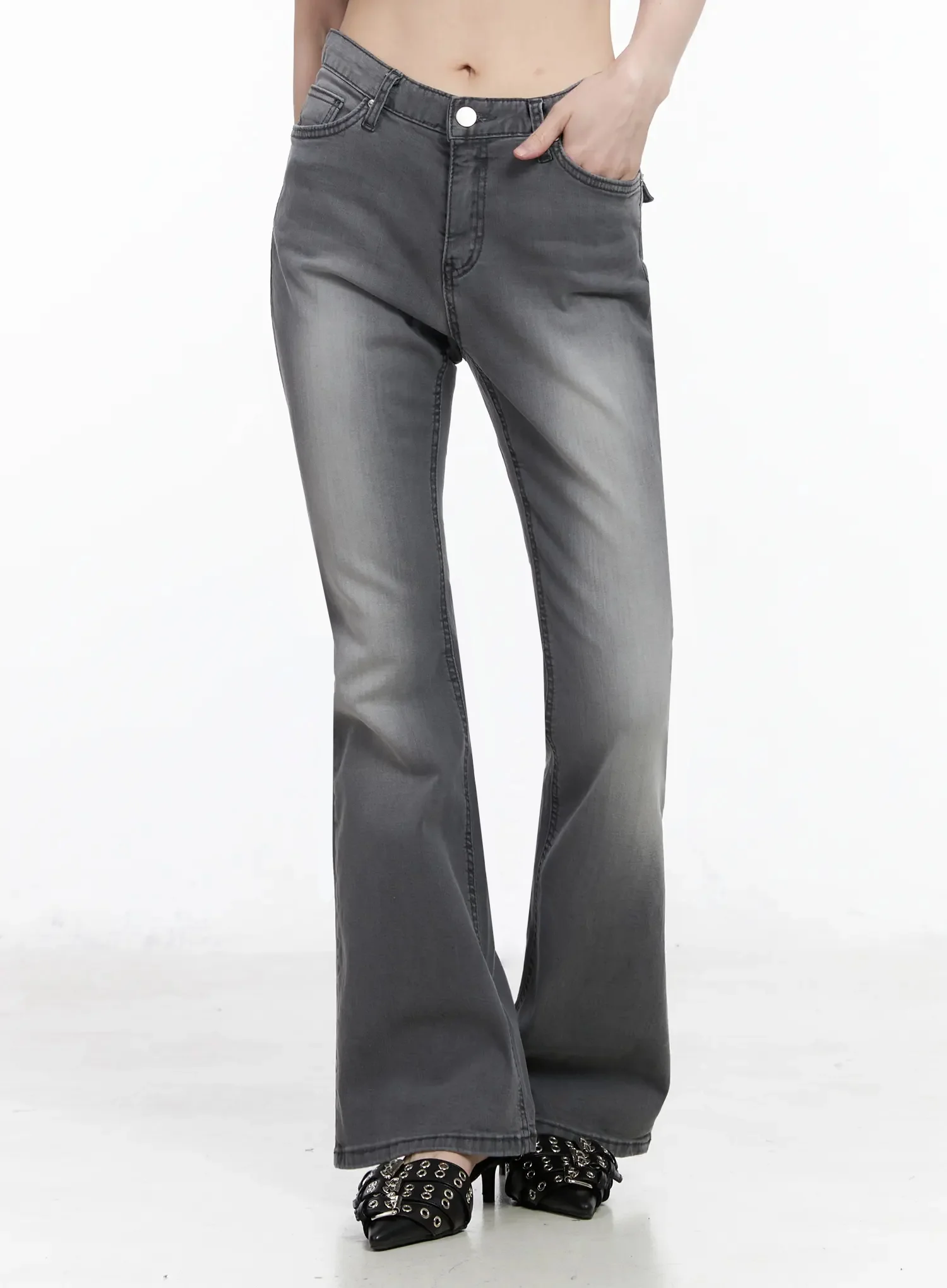 Aiana Slim Fit Bootcut Jeans IY511 - Image 10