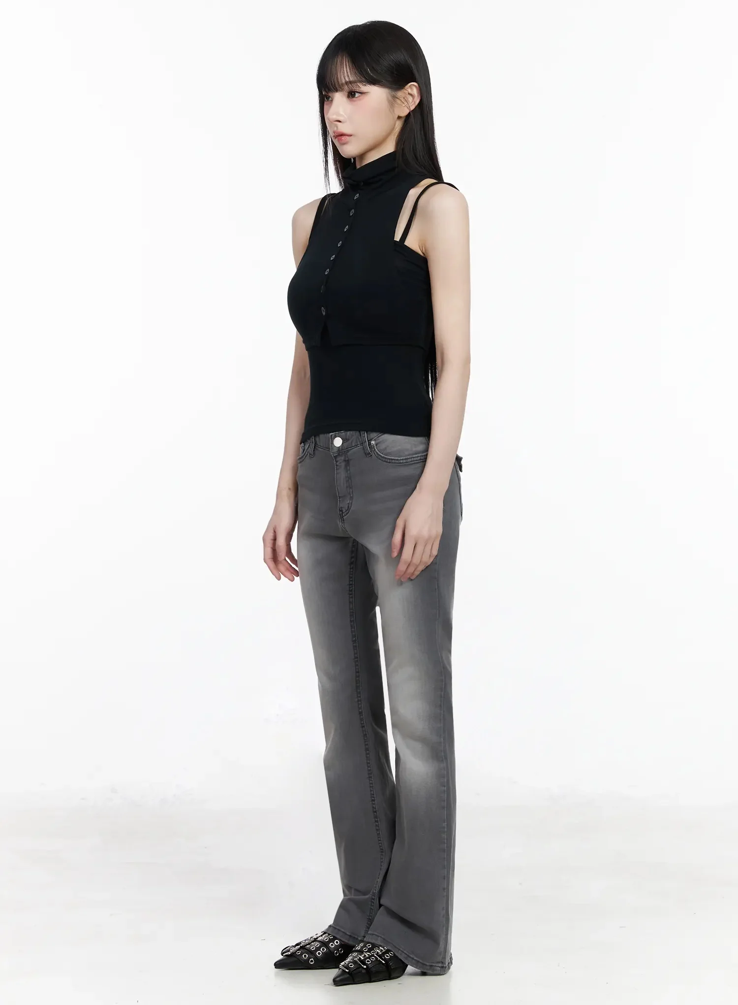 Aiana Slim Fit Bootcut Jeans IY511 - Image 8