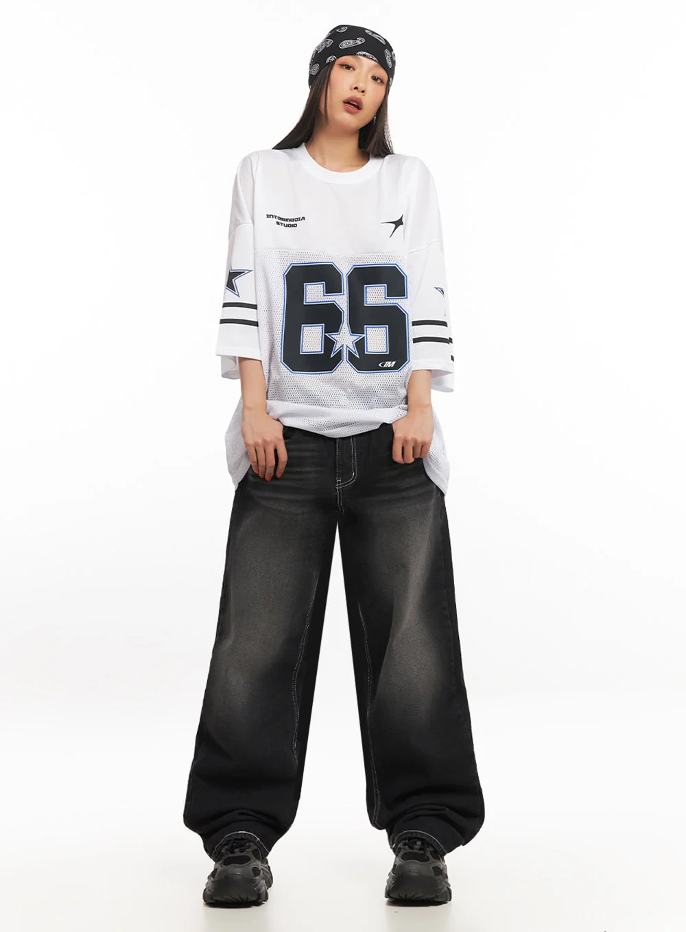 Alexis Stitched Wide-Leg Jeans IA504 - Image 3