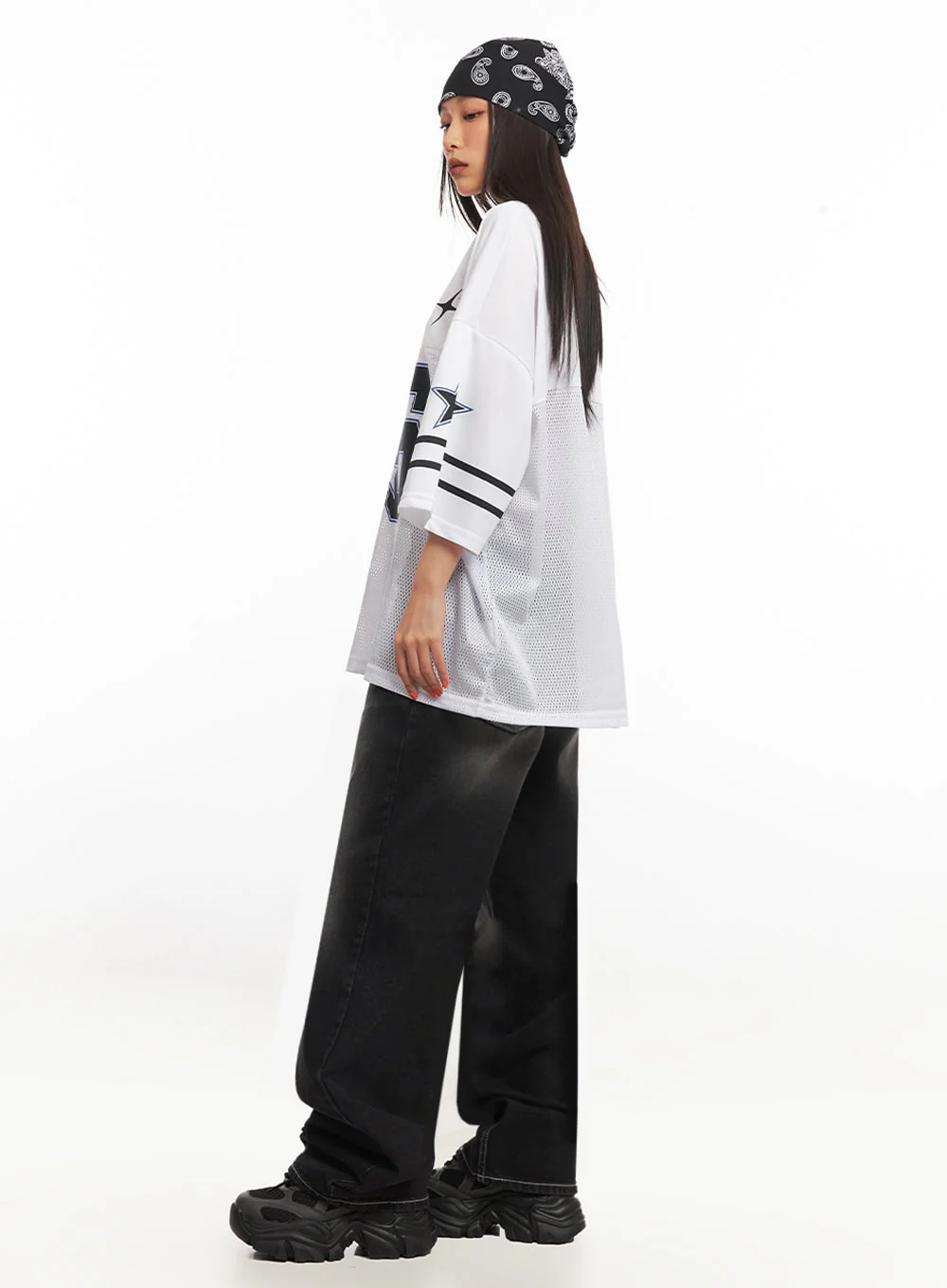 Alexis Stitched Wide-Leg Jeans IA504 - Image 7