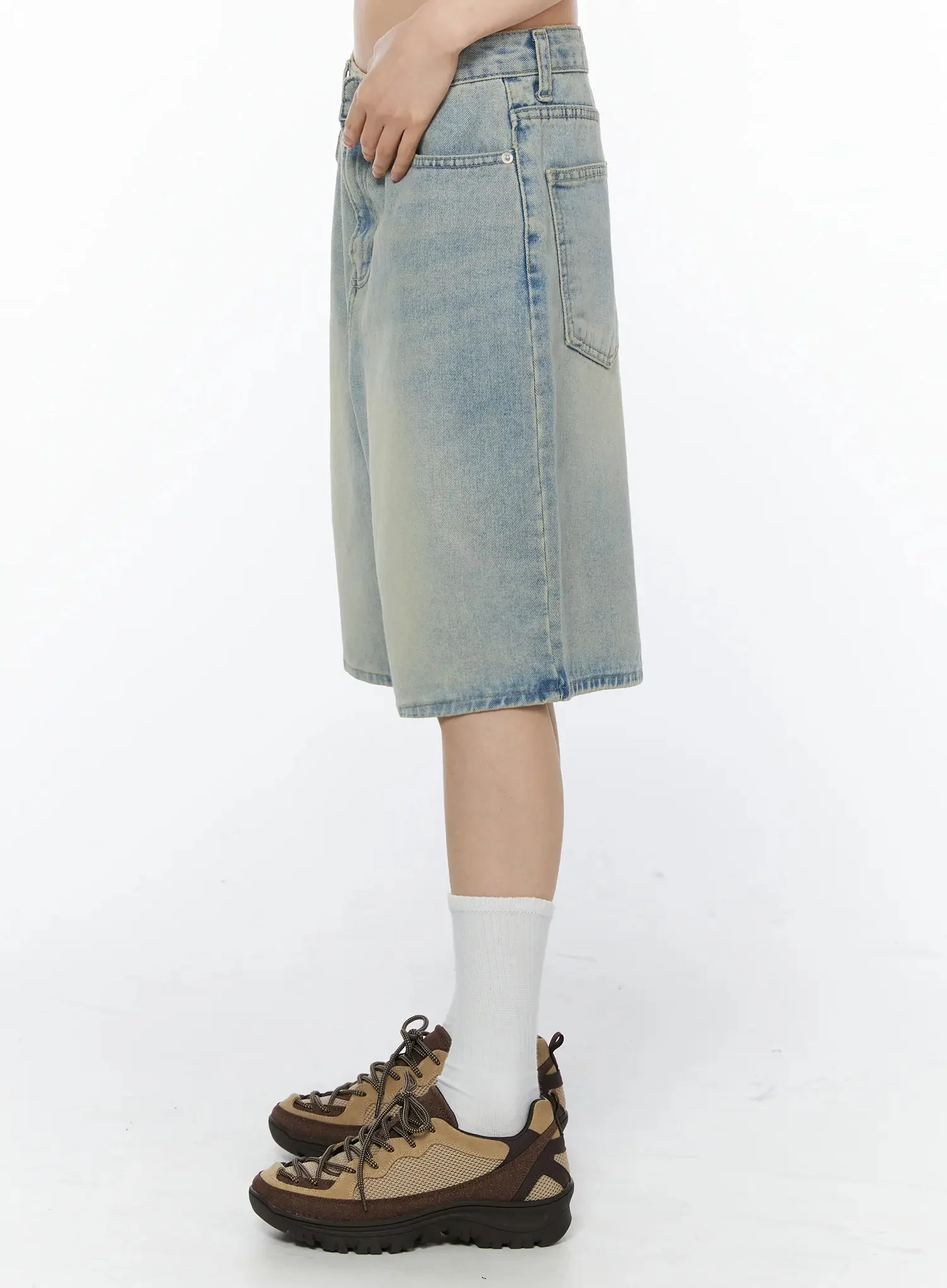 Ali Casual Washed Bermuda Shorts IY525 - Image 11