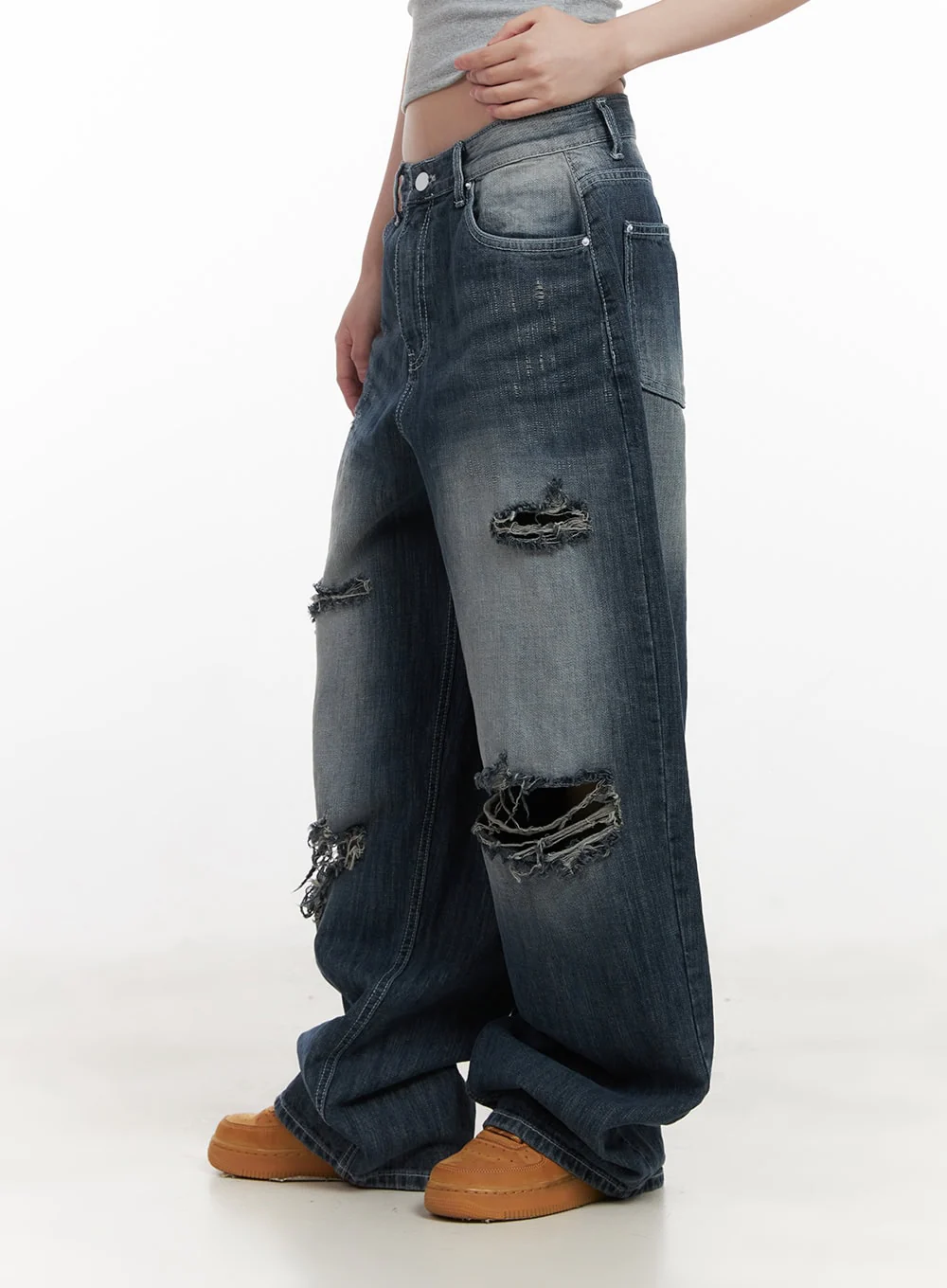 Alison Destroyed Baggy Jeans CJ523 - Image 5