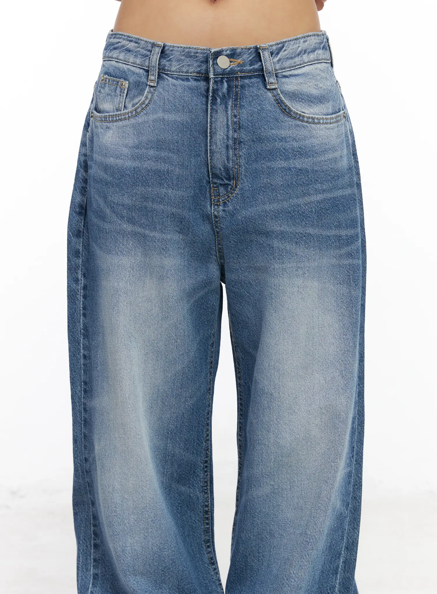 Alora Vintage Washed Wide Leg Jeans CF513 - Image 4