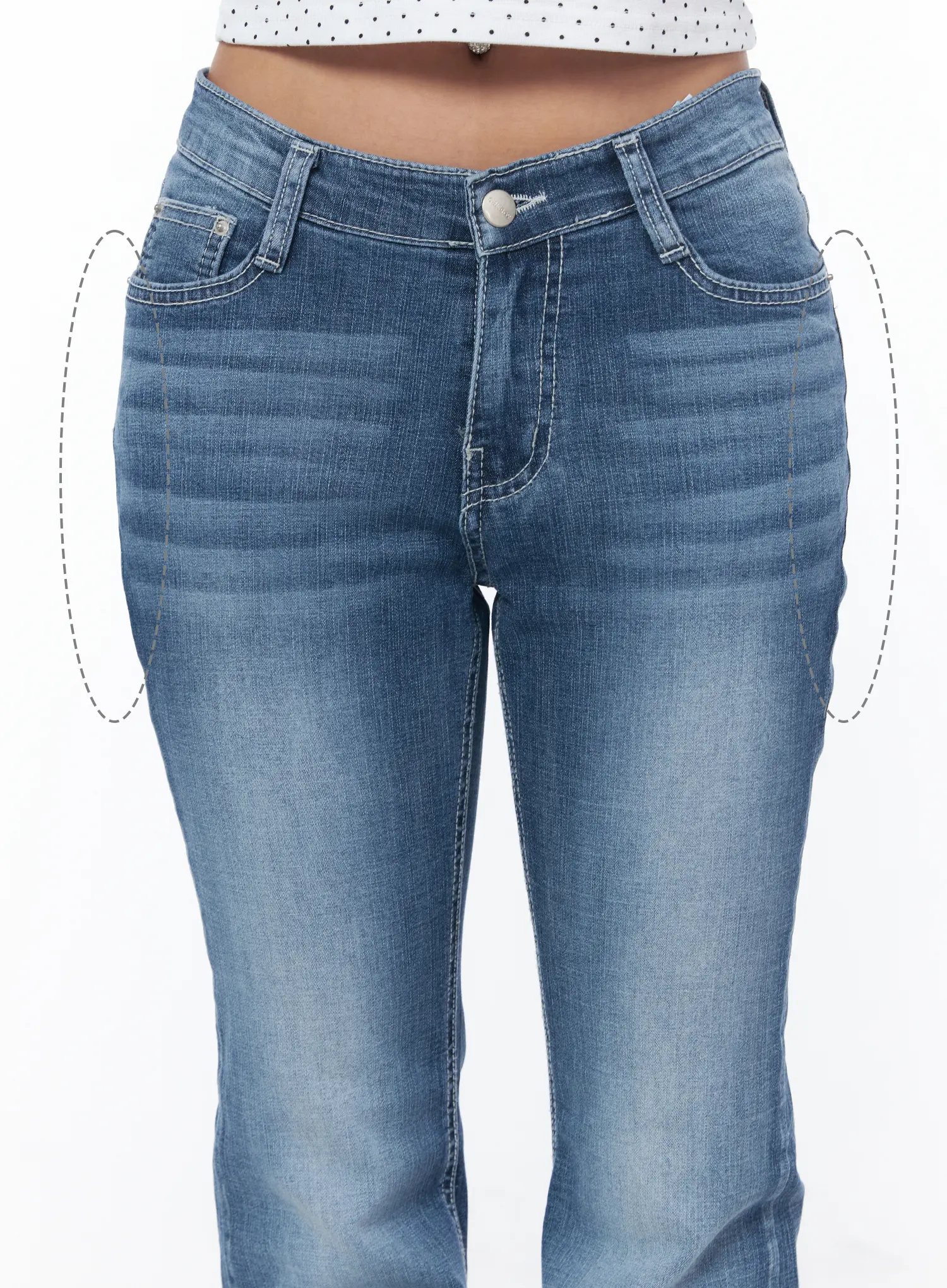 Alva Hip-Pad Low Rise Bootcut Jeans CU501 - Image 3