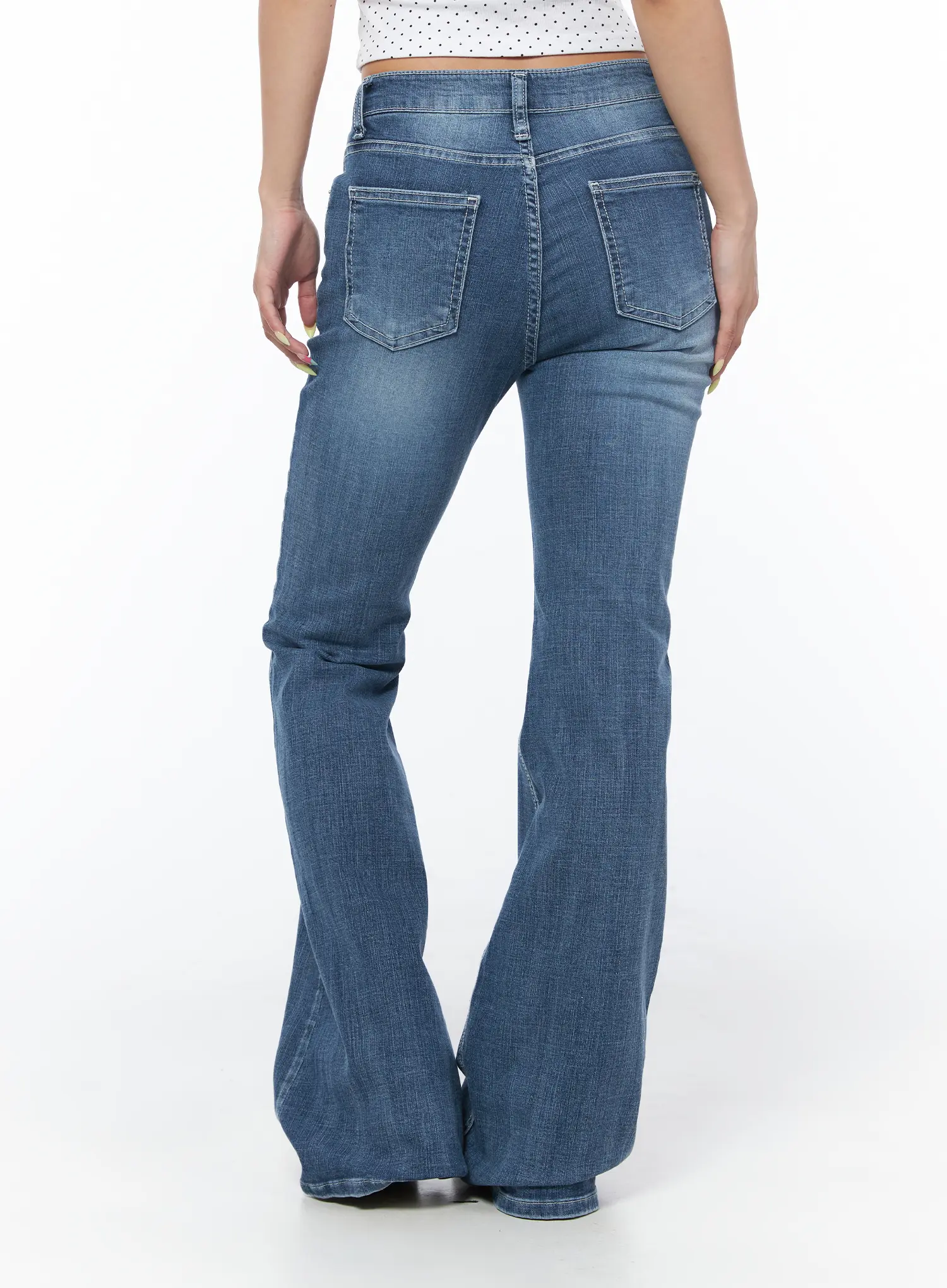 Alva Hip-Pad Low Rise Bootcut Jeans CU501 - Image 7