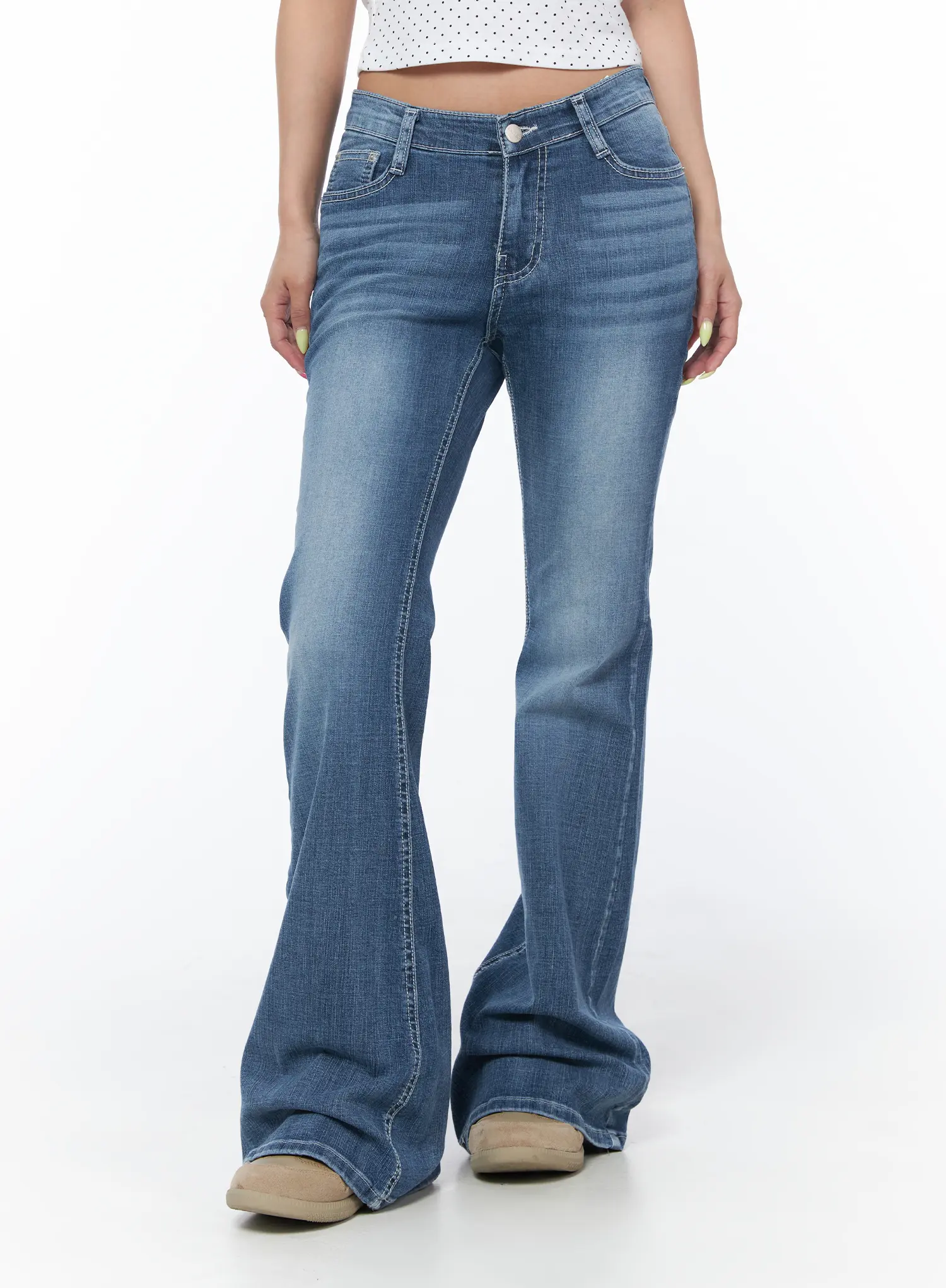 Alva Hip-Pad Low Rise Bootcut Jeans CU501 - Image 9