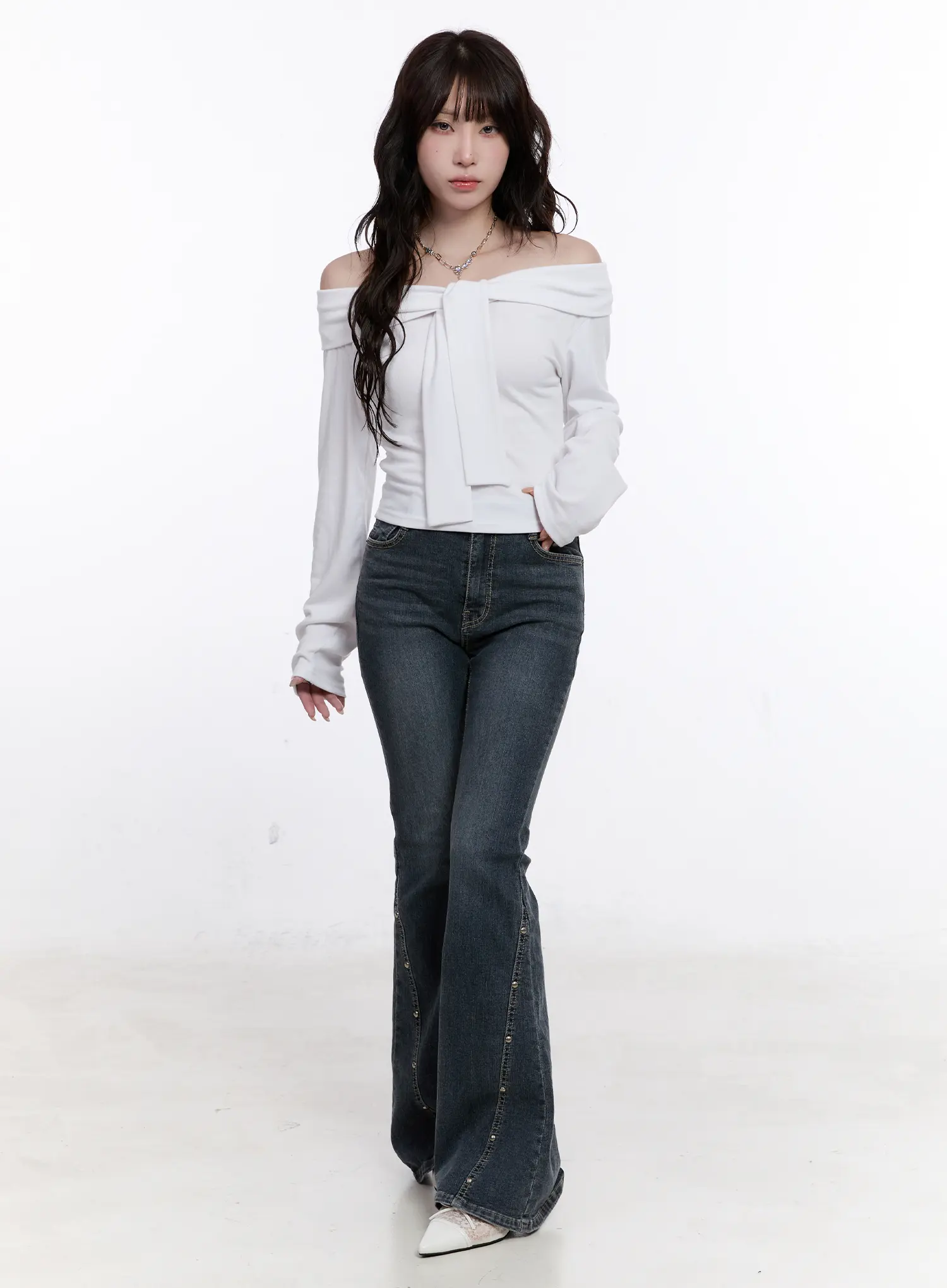 Amiyah Studded Flare Jeans CS530 - Image 2