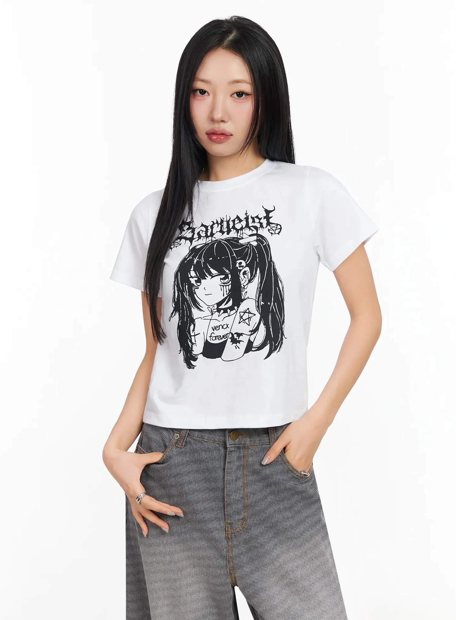 Anime Print Graphic T-Shirt CA513 - Image 8