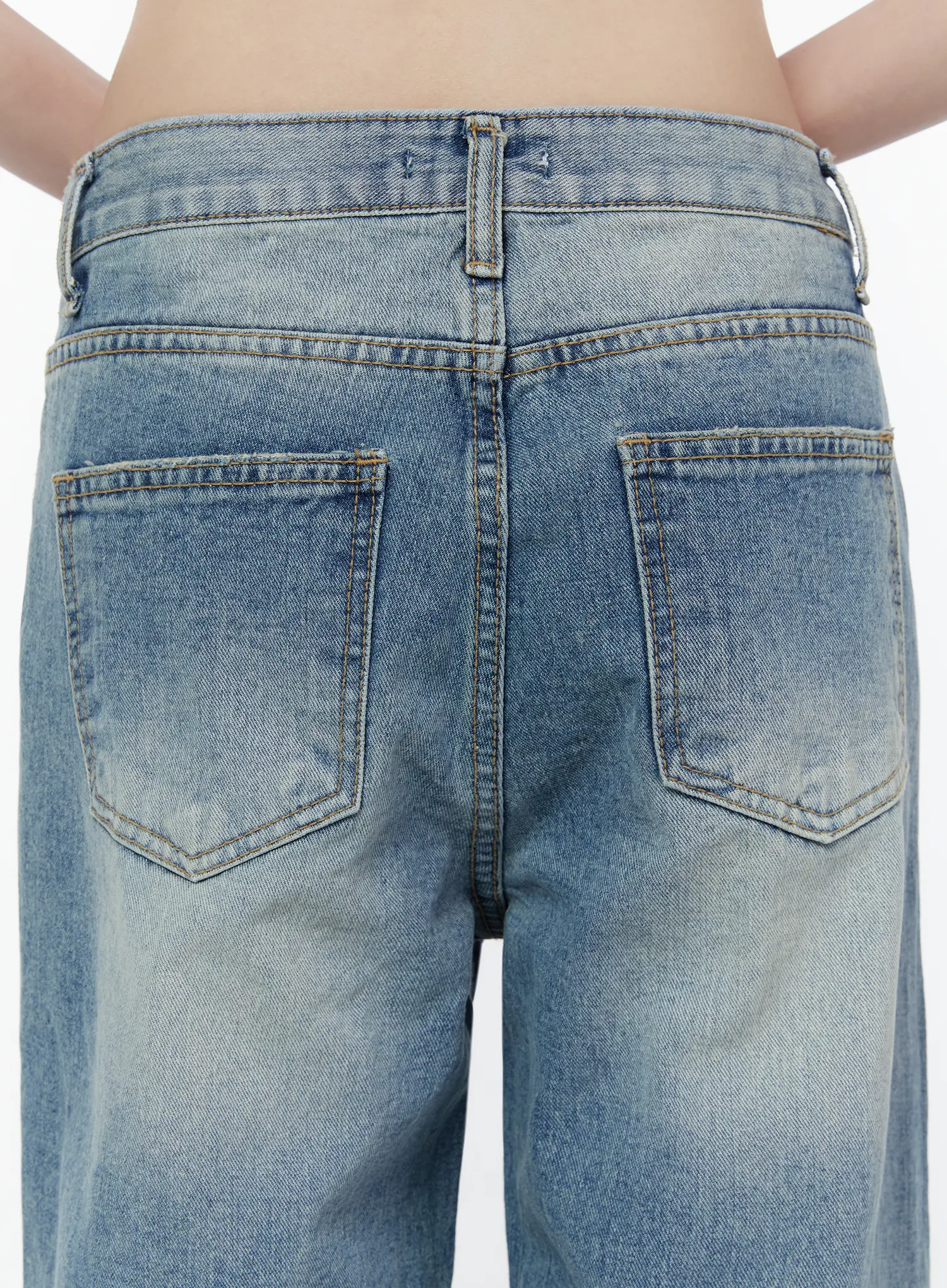 Anouk Vintage Wash Ripped Straight Jeans CU505 - Image 7