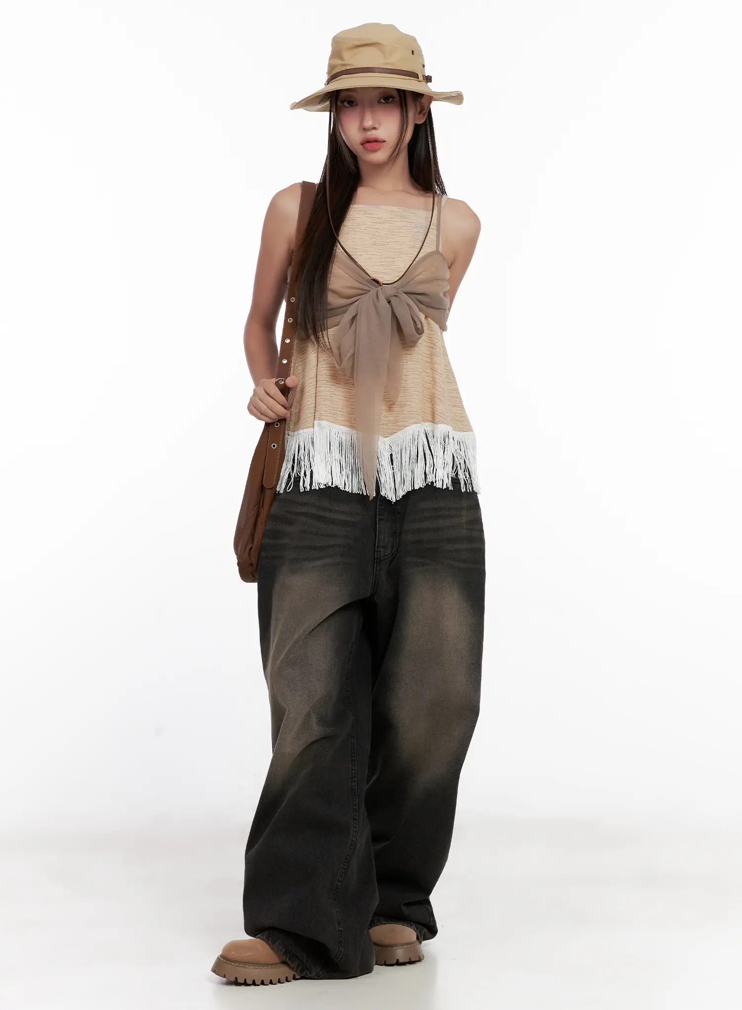 Ari Washed Wide-Leg Denim Jeans CL521 - Image 7