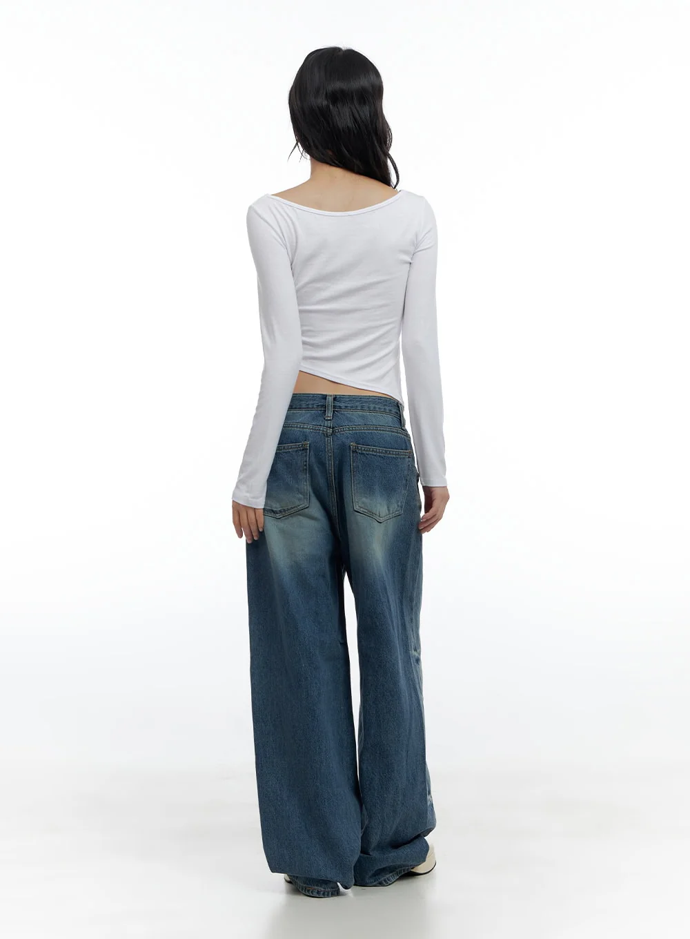 Aria Comfy Cotton Wide Leg Jeans CS420 - Image 5
