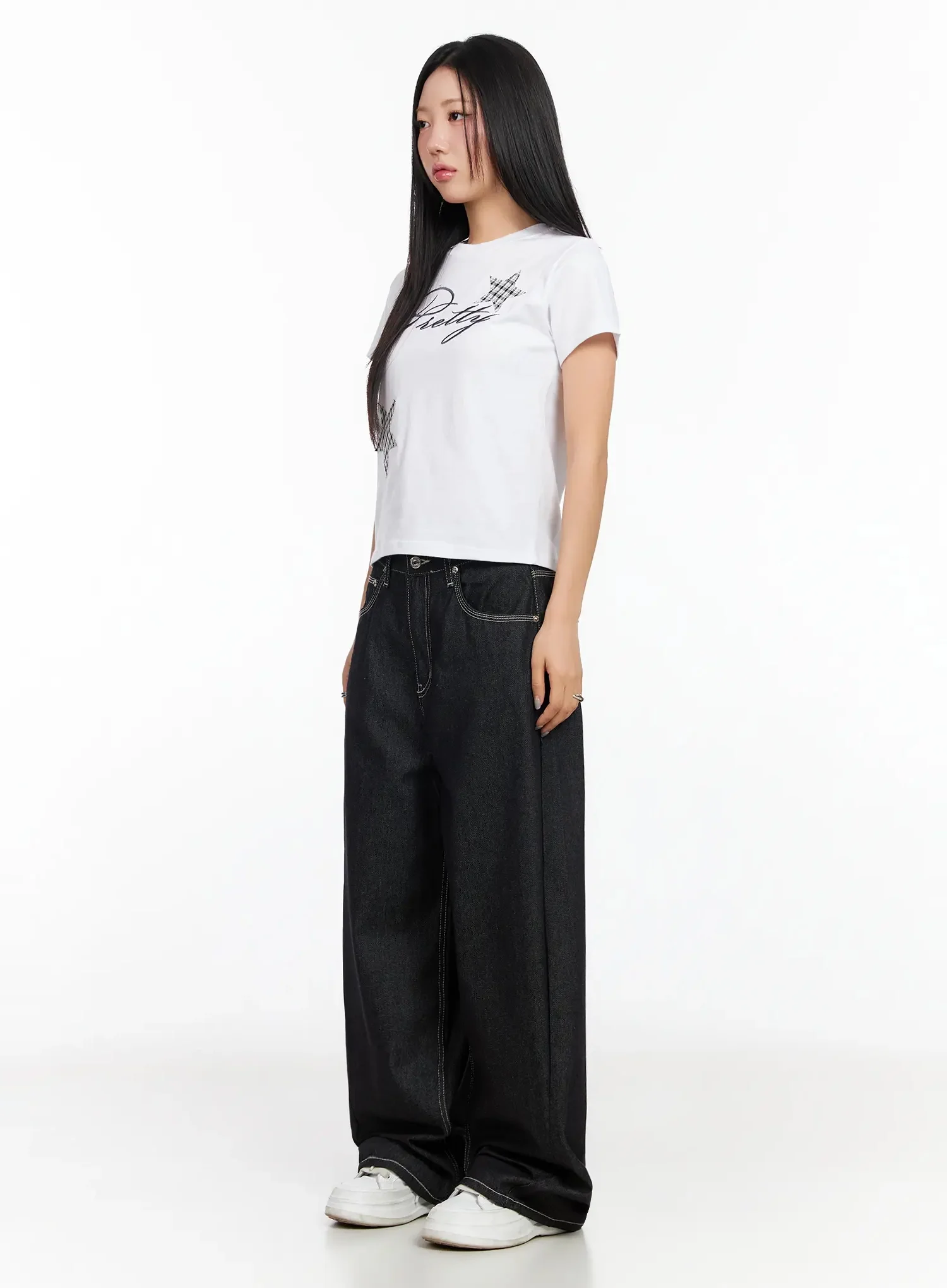 Arlet Wide-Leg Black Jeans CA513 - Image 8