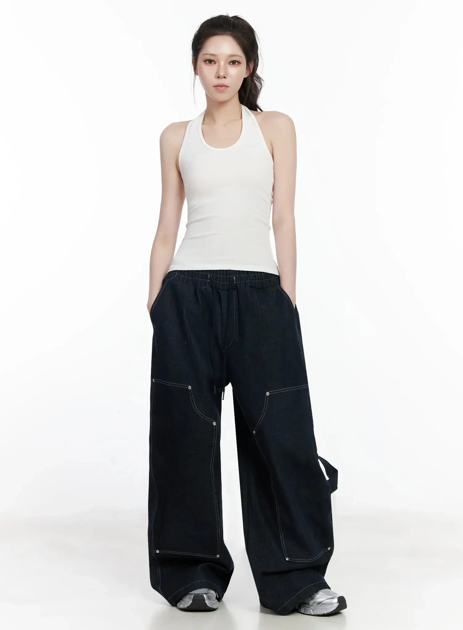 Ashlyn Carpenter Wide-Leg Jeans IJ528 - Image 6