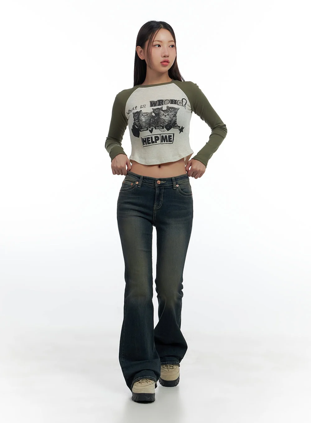 Aspen SlimFit Washed Bootcut Denim Jeans CS424 - Image 2