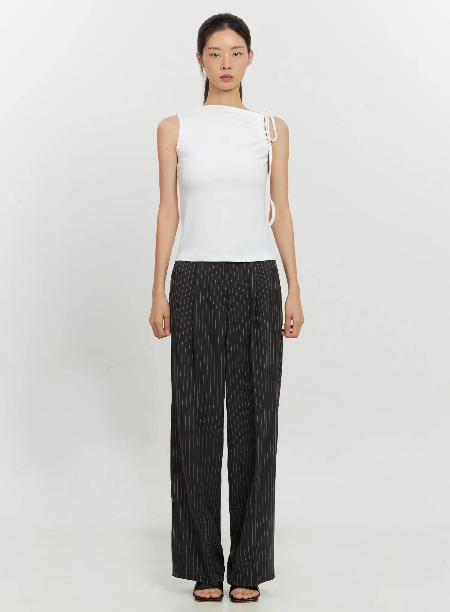 Asymmetric High Neck Tank Top IL528 - Image 17