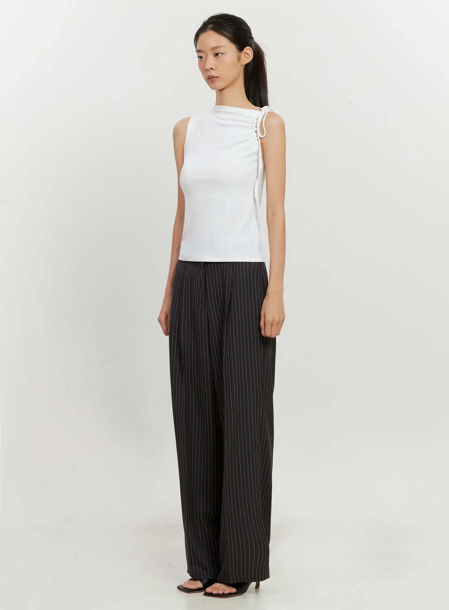 Asymmetric High Neck Tank Top IL528 - Image 18