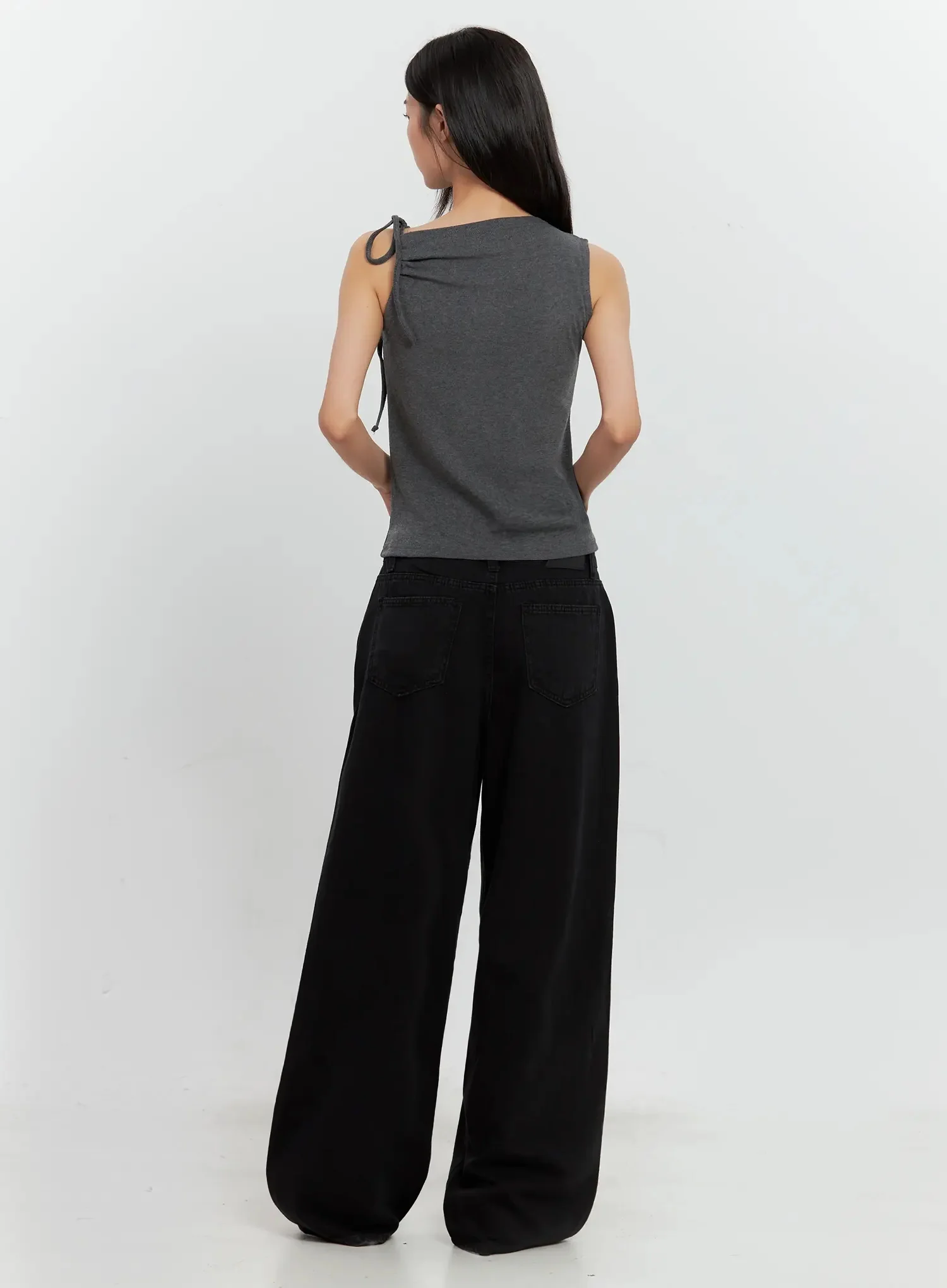 Asymmetric High Neck Tank Top IL528 - Image 26