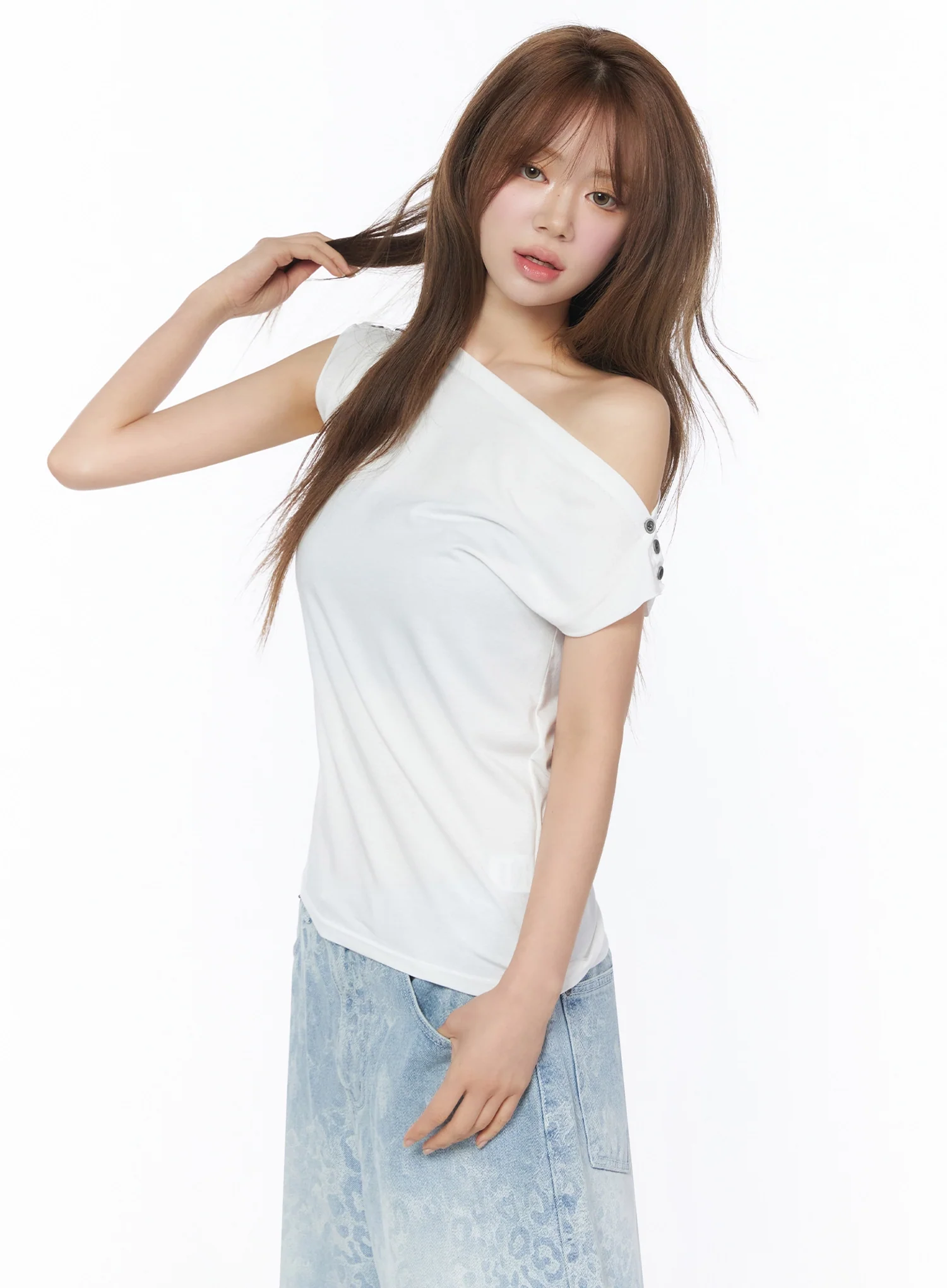 Asymmetric One-Shoulder Top IU525 - Image 8