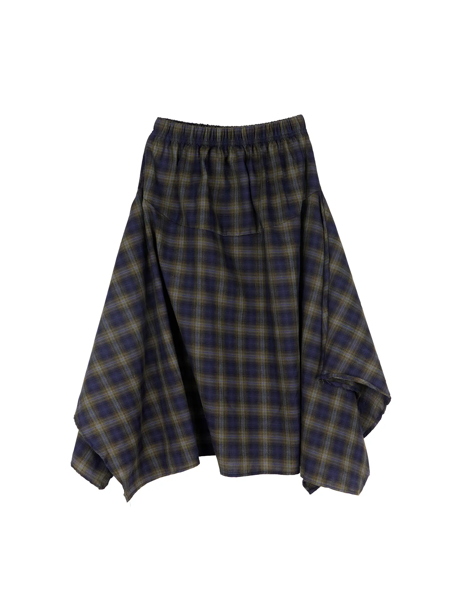 Asymmetric Plaid Midi Skirt CF506 - Image 15