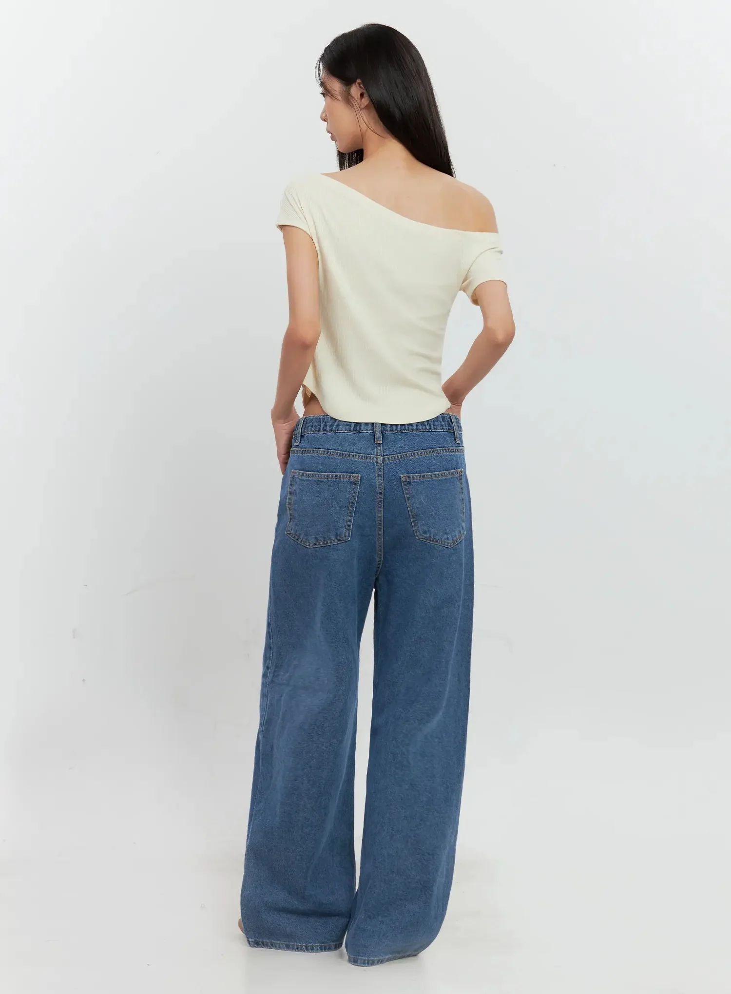 Asymmetric Ribbed Short-Sleeve IL528 - Image 17
