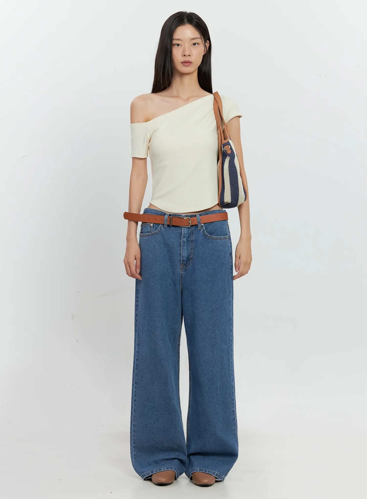 Asymmetric Ribbed Short-Sleeve IL528 - Image 19