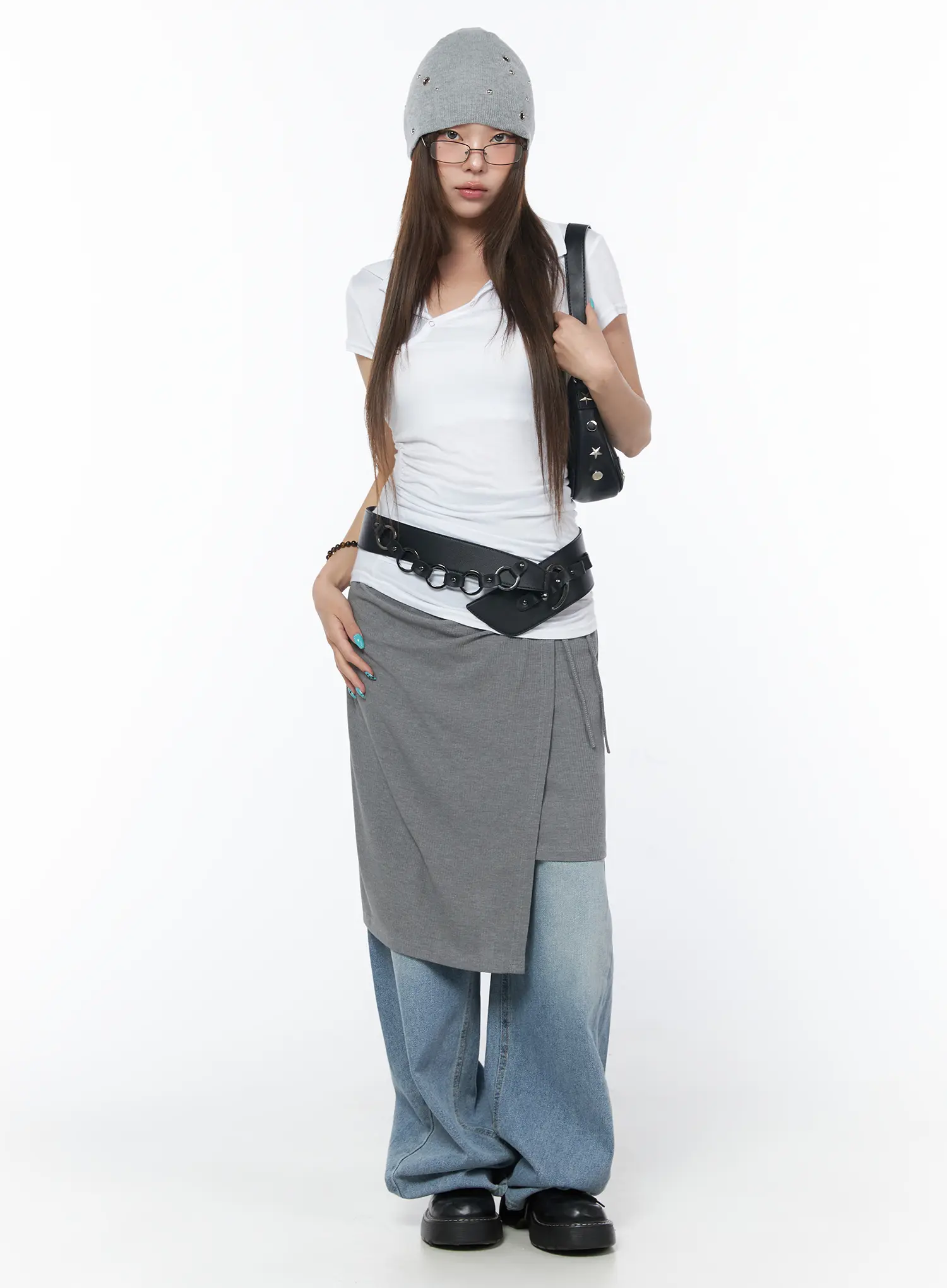 Asymmetrical Midi Skirt CY529 - Image 2
