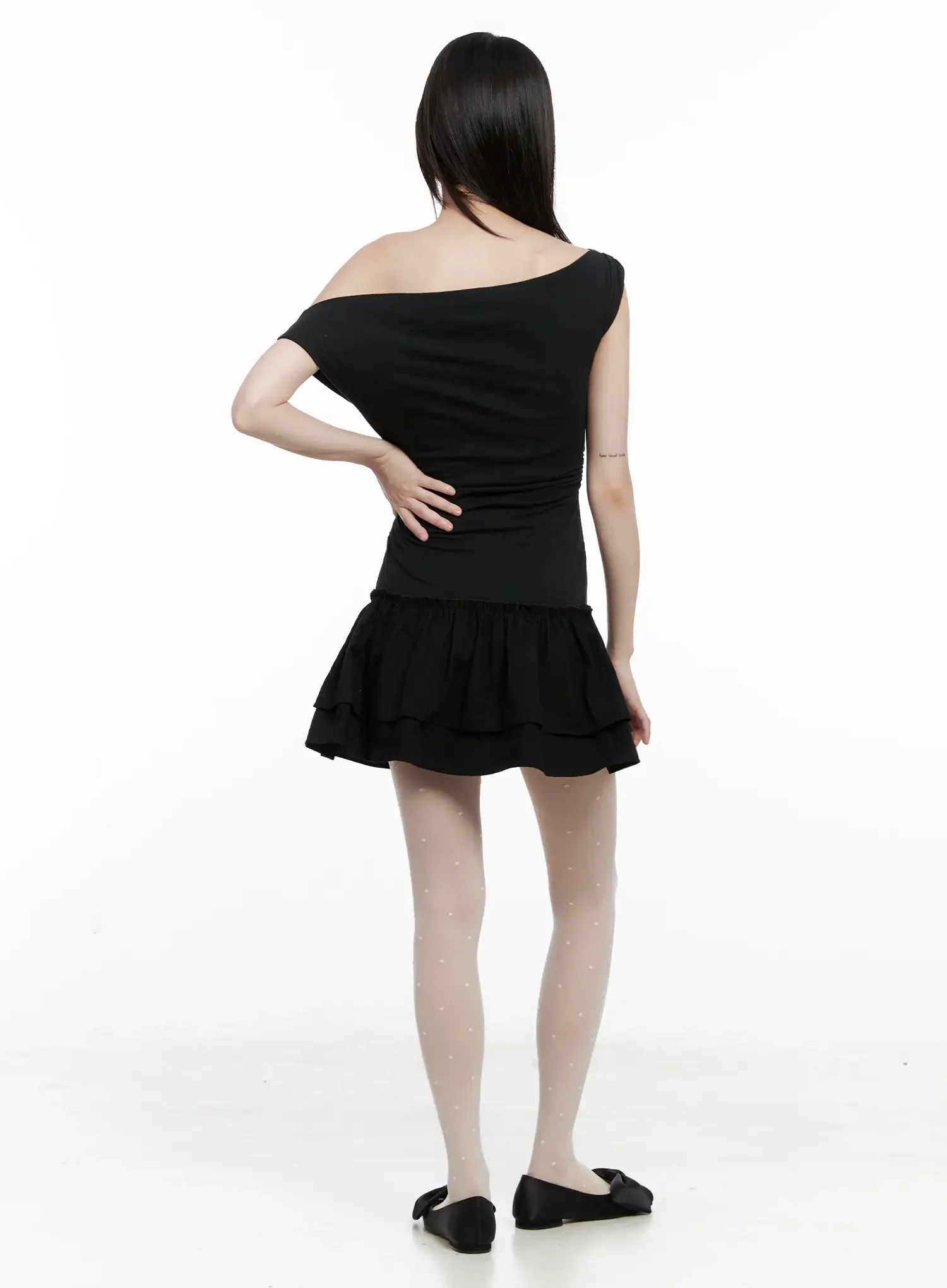 Asymmetrical Ruffle Off-Shoulder Dress IL531 - Image 14