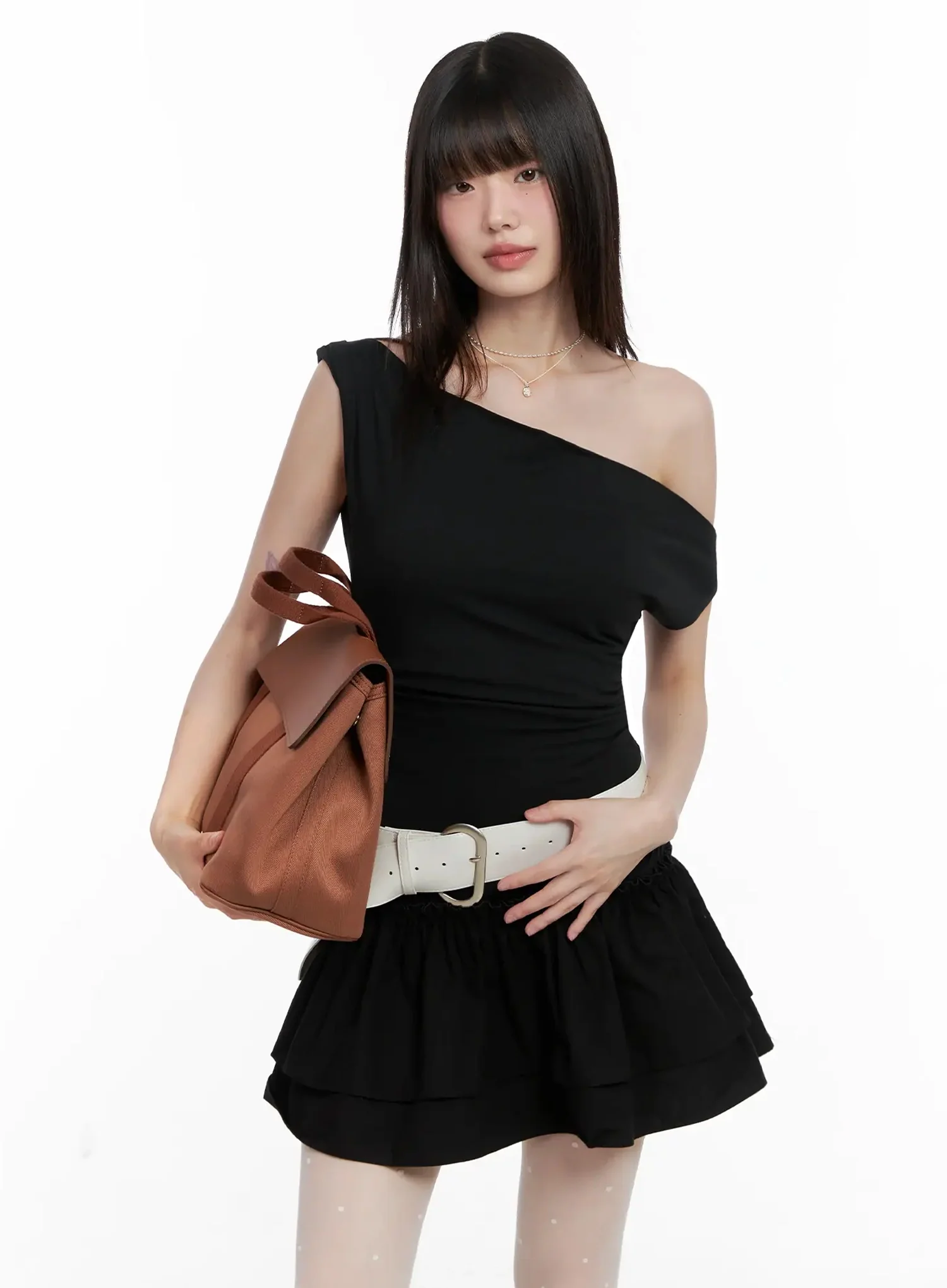 Asymmetrical Ruffle Off-Shoulder Dress IL531 - Image 15