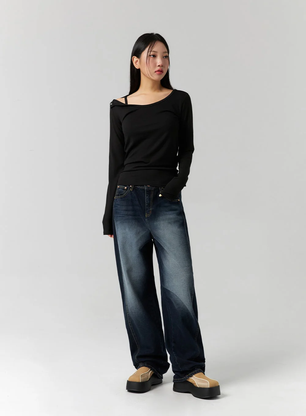 Asymmetrical Shoulder Top CS312 - Image 2