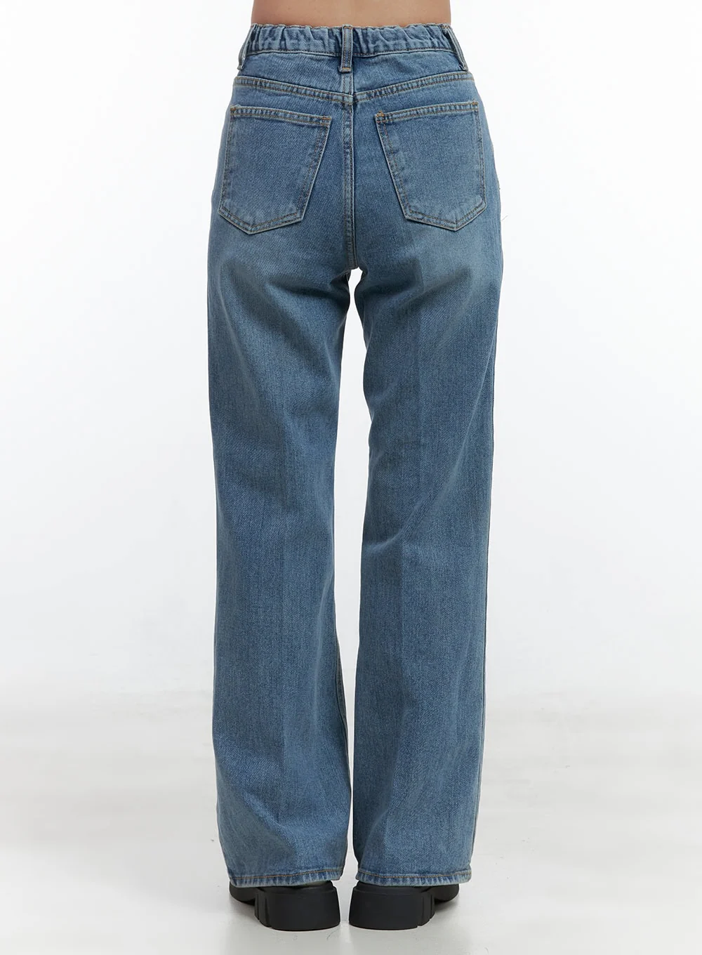 Aubrey Washed Classic Straight-Fit Jeans OO421 - Image 6