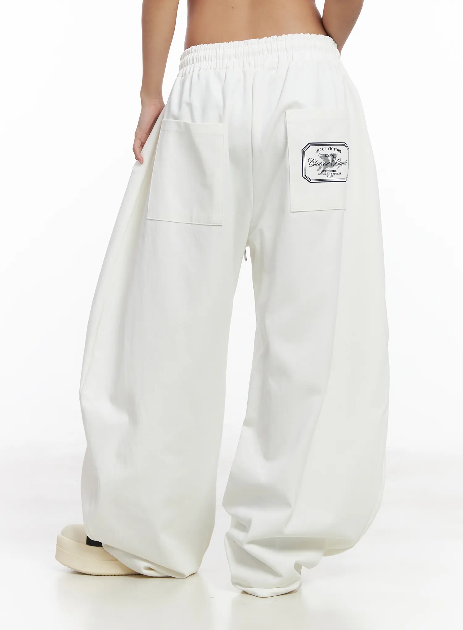Back Pocket Detail White Pants CJ512 - Image 2