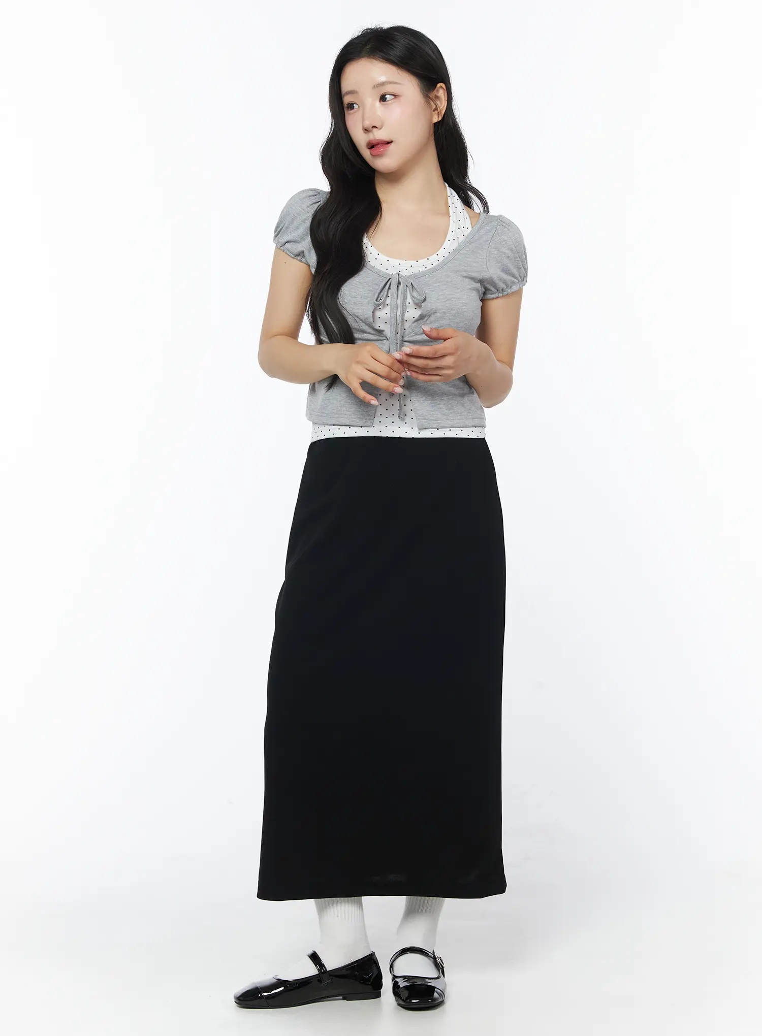 Back Slit Straight Maxi Skirt CD805 - Image 5