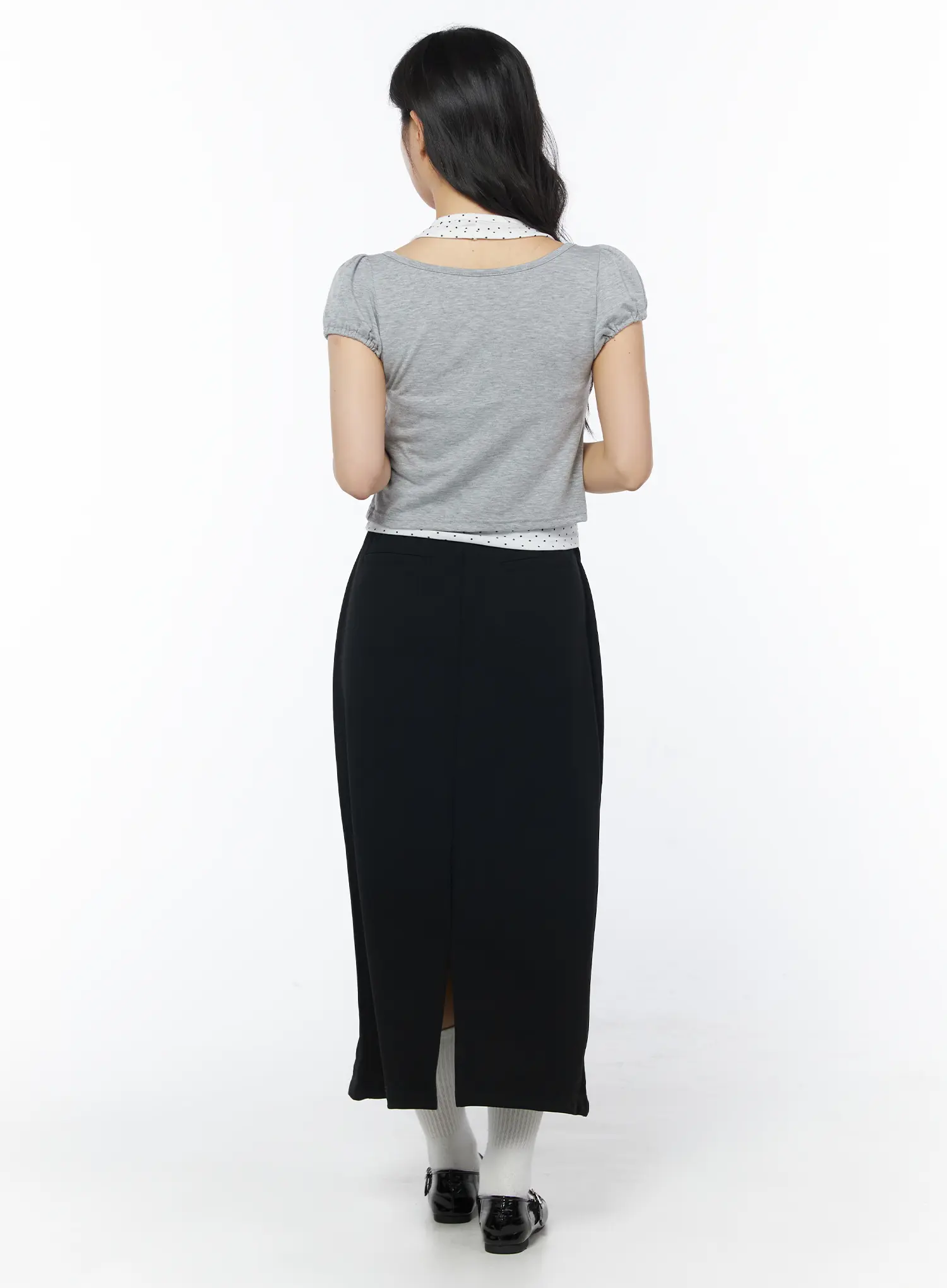 Back Slit Straight Maxi Skirt CD805 - Image 7