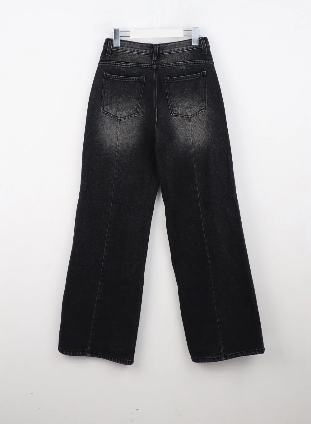 Back Slit Washed Wide Leg Jeans CN306 - Image 9