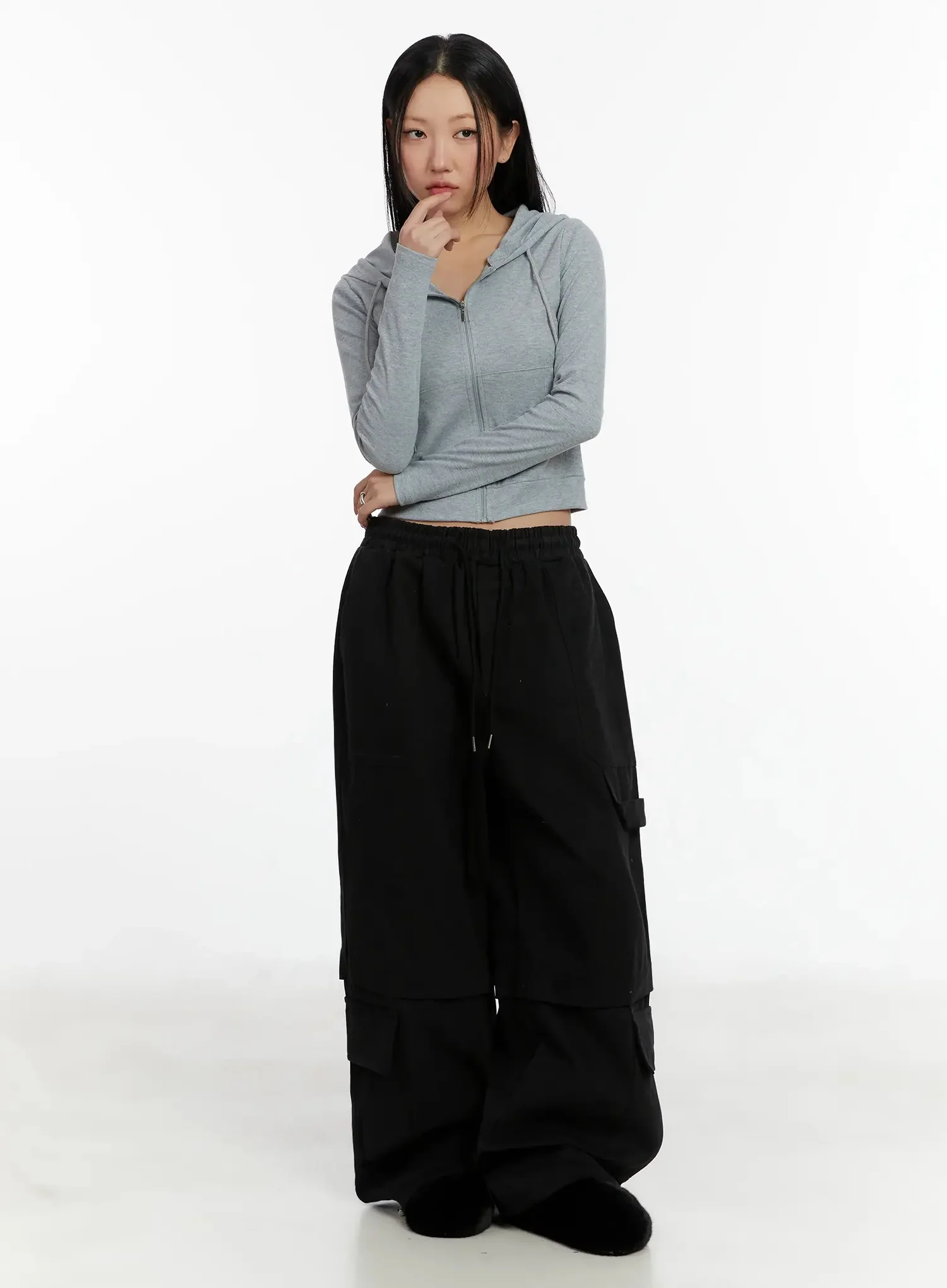 Baggy Drawstring Cargo Pants ID525 - Image 6