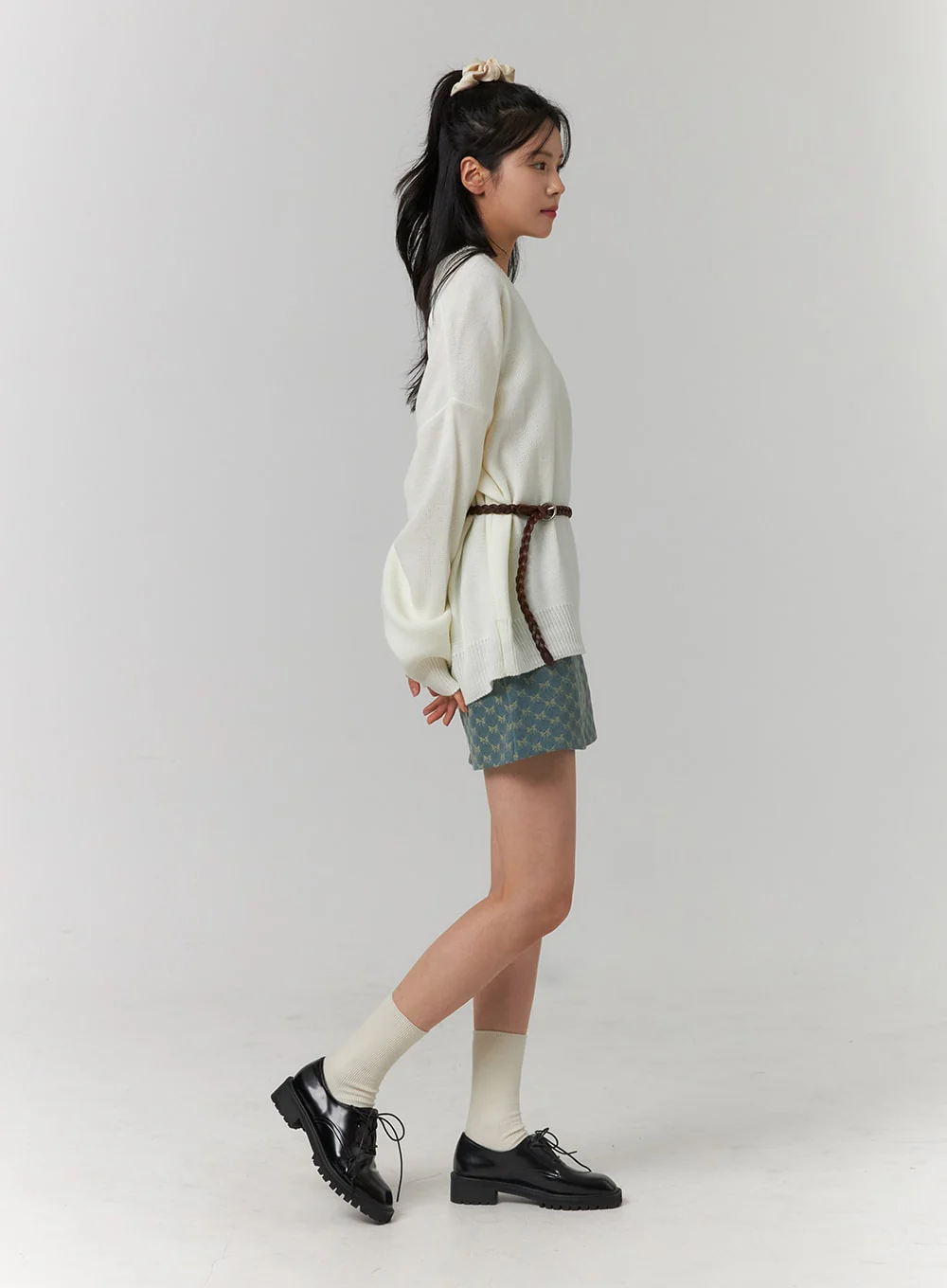 Balletcore Ribbon Graphic Mini Skirt OJ422 - Image 4
