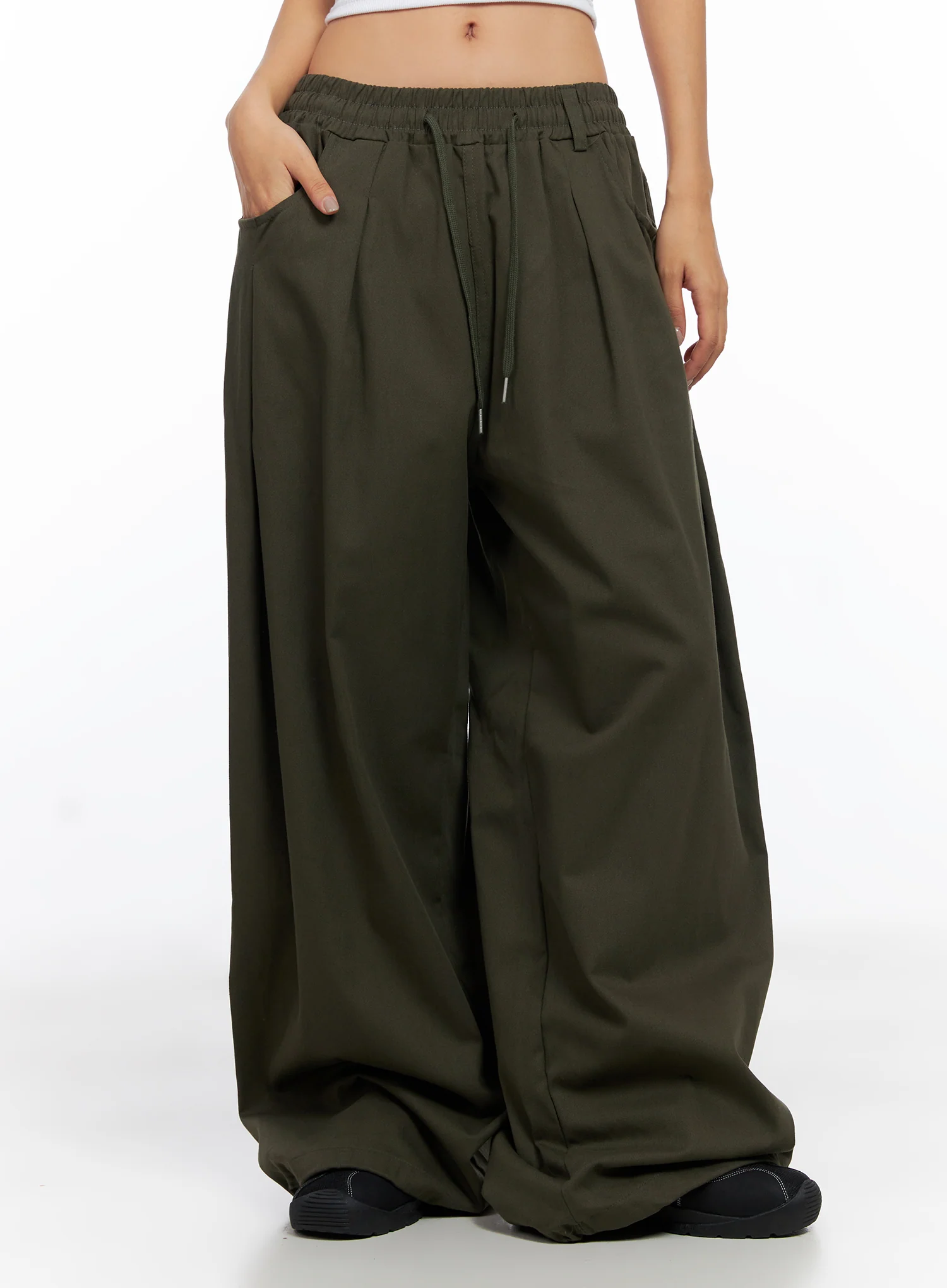 Balloon Wide Leg Cotton Pants CO515 - Image 10