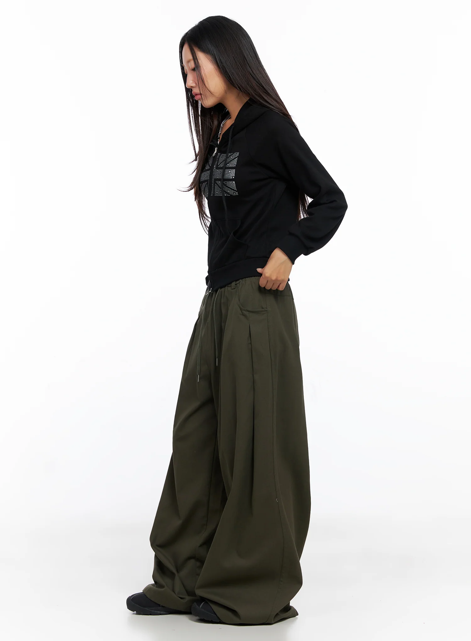 Balloon Wide Leg Cotton Pants CO515 - Image 6