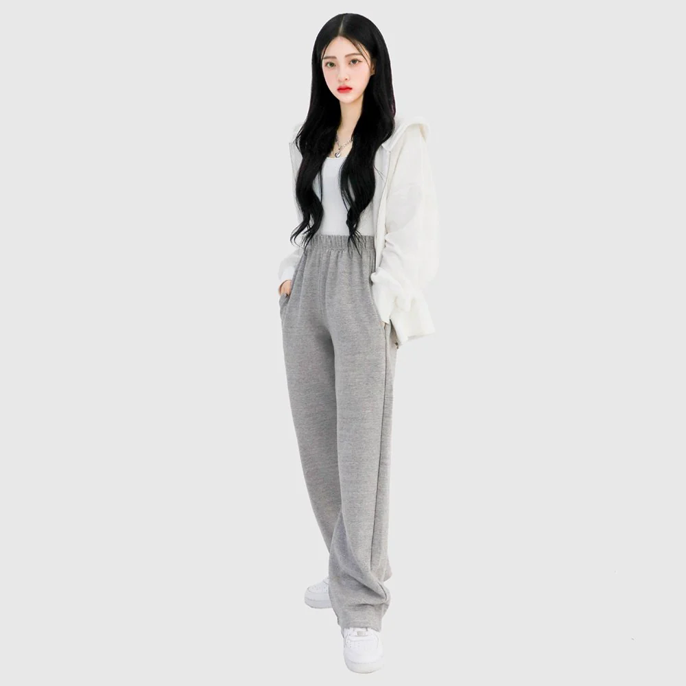 Banded Wide Leg Sweat Pants CCA26 - Image 11