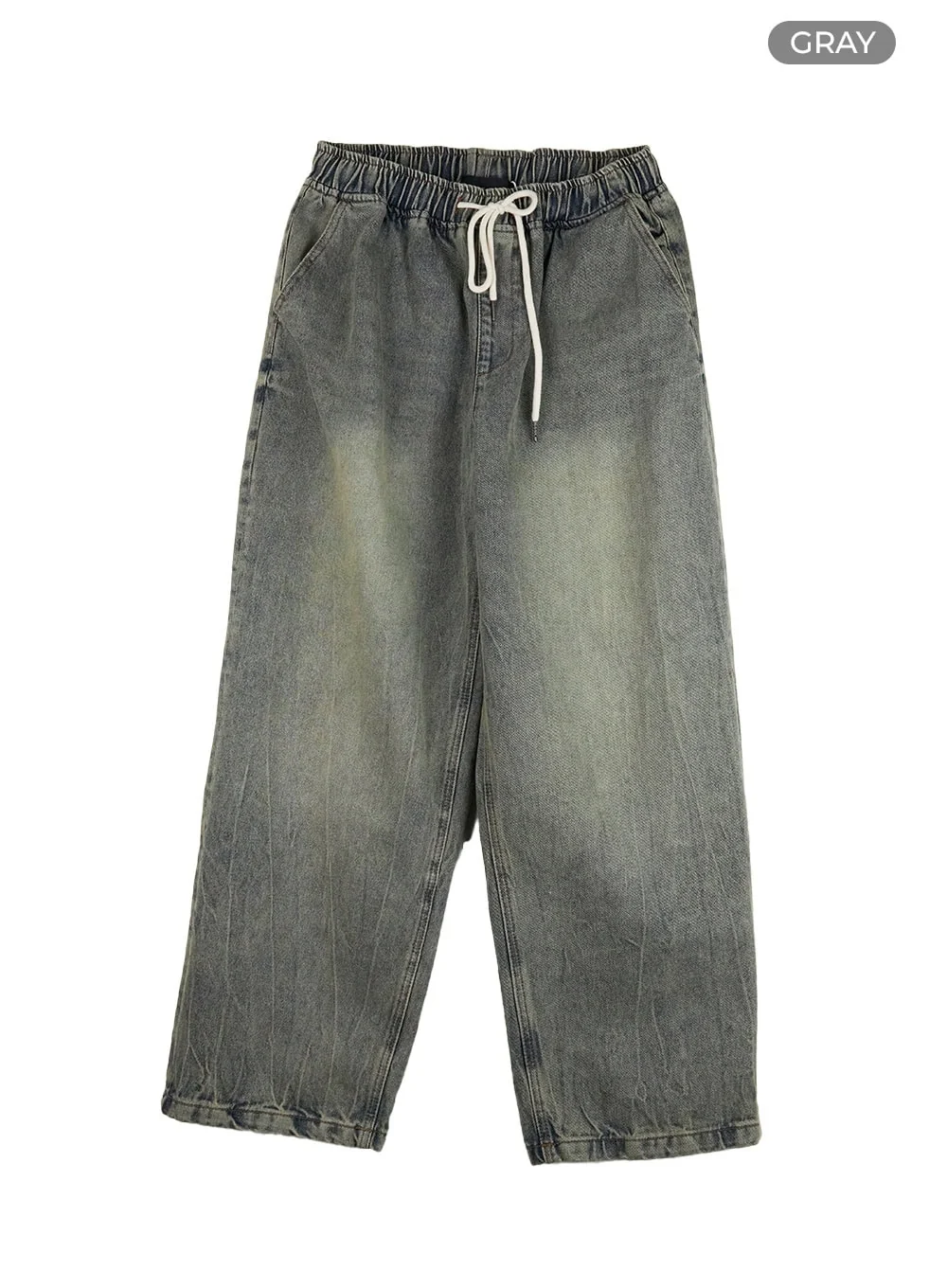 Banding Baggy Jeans IU412 - Image 11