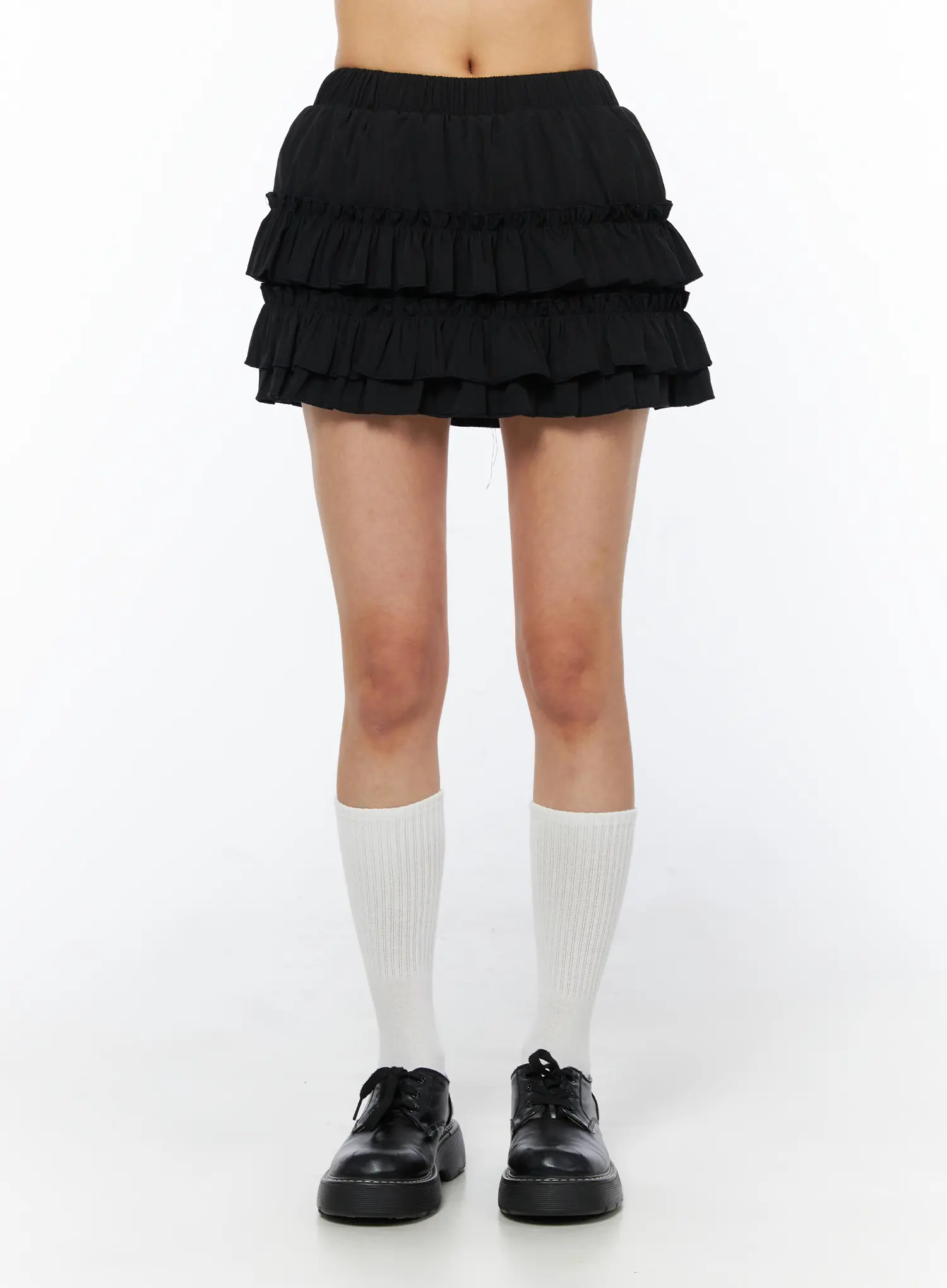 Banding Waist Ruffle Mini Skirt CU522 - Image 2