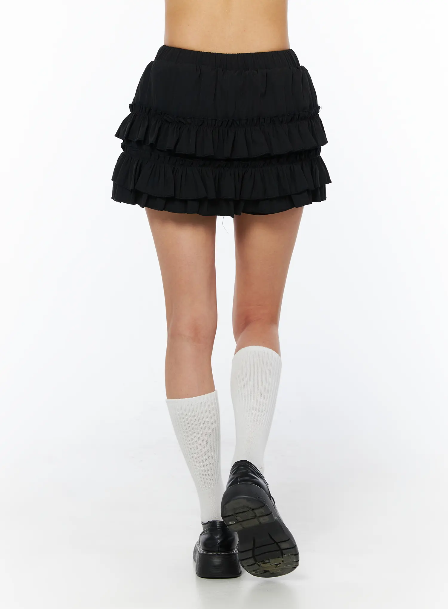 Banding Waist Ruffle Mini Skirt CU522 - Image 7