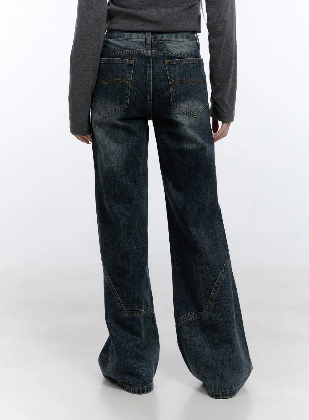 Barbara Washed Wide Leg Jeans CD420 - Image 4